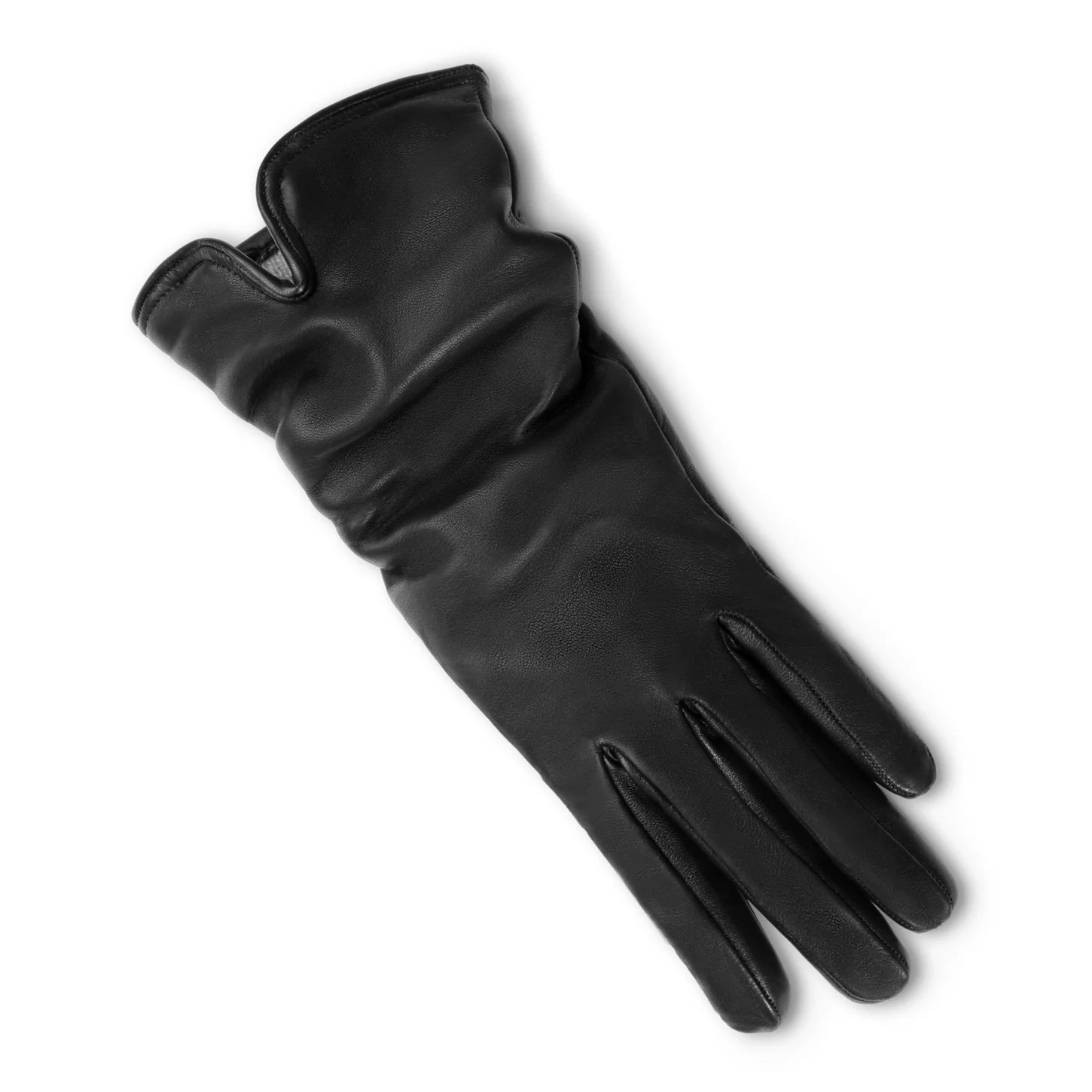 Isabel Bernard Honoré Sylvie black goatskin leather gloves IB67004-301-6.5 - Image 5