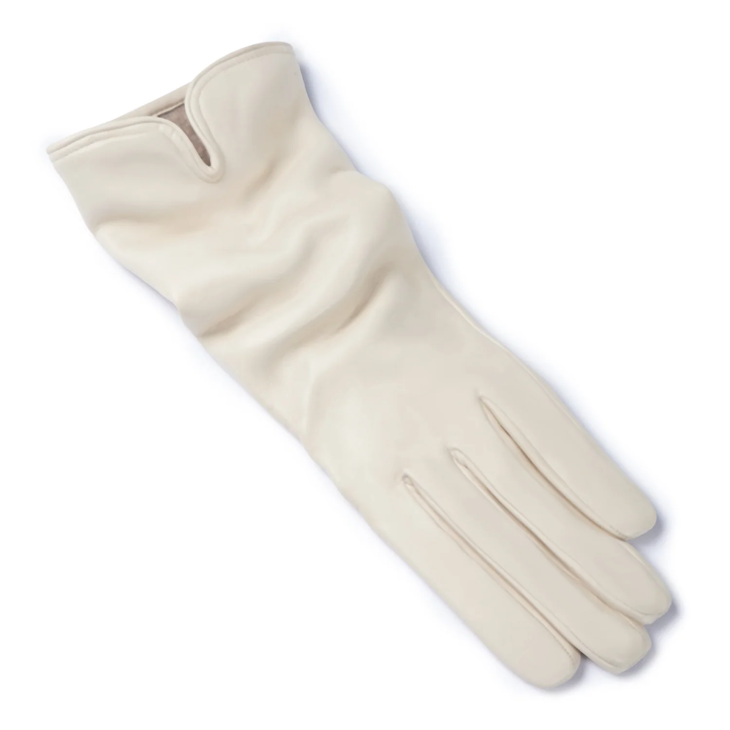 Isabel Bernard Honoré Sylvie cream goatskin leather gloves IB67004-372-7 - Image 8
