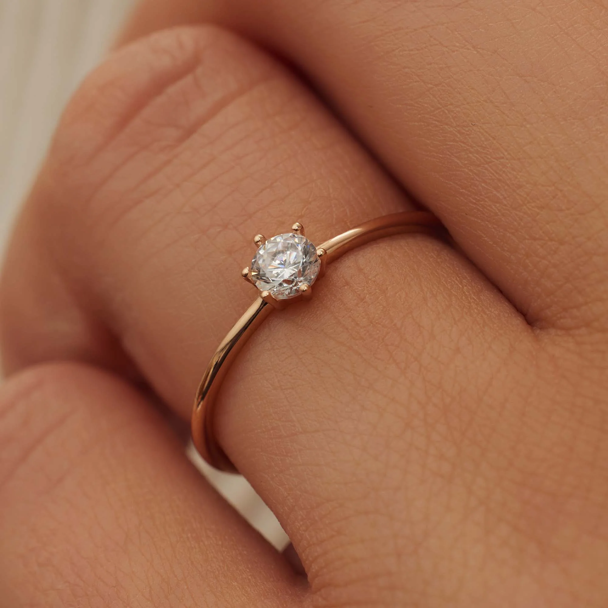 Isabel Bernard La Concorde Abelle 14 Carat RoseGold Ring IB330025-48 - Image 2