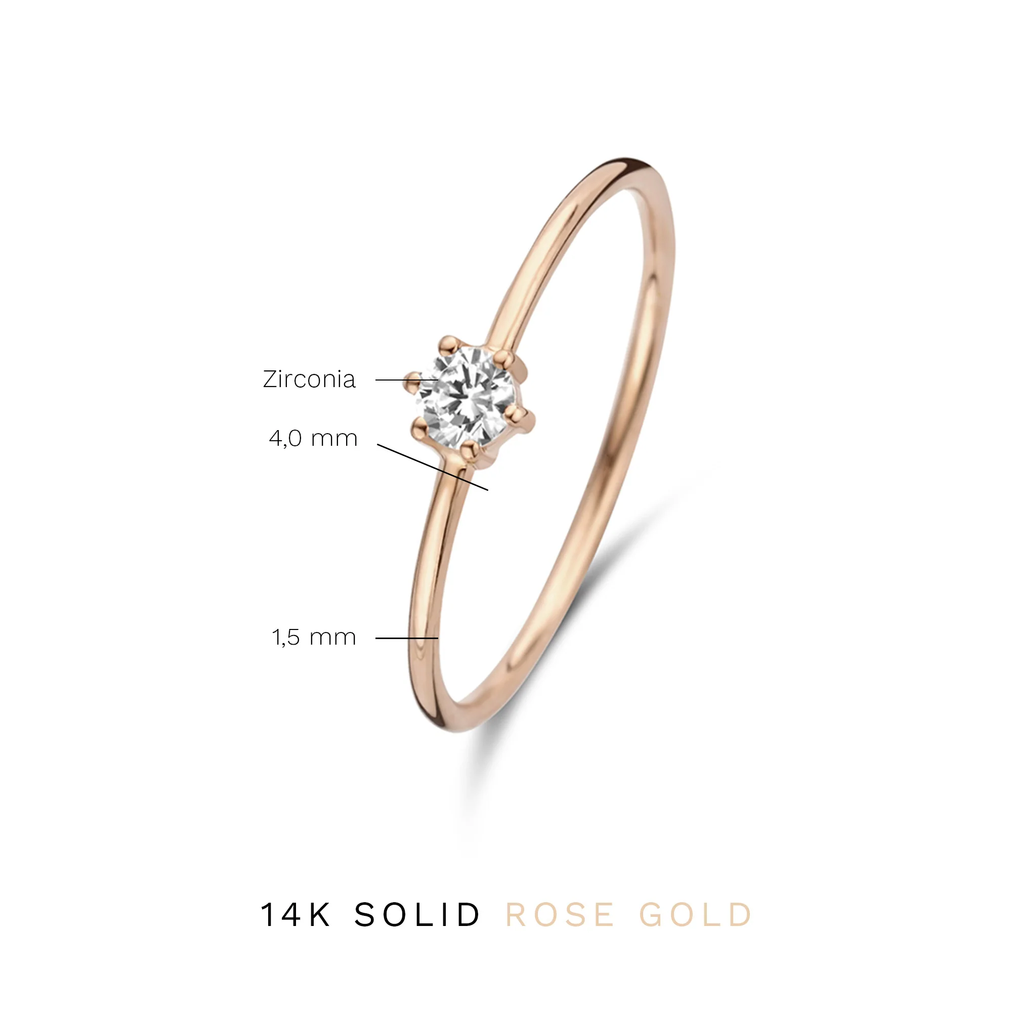 Isabel Bernard La Concorde Abelle 14 Carat RoseGold Ring IB330025-48 - Image 8