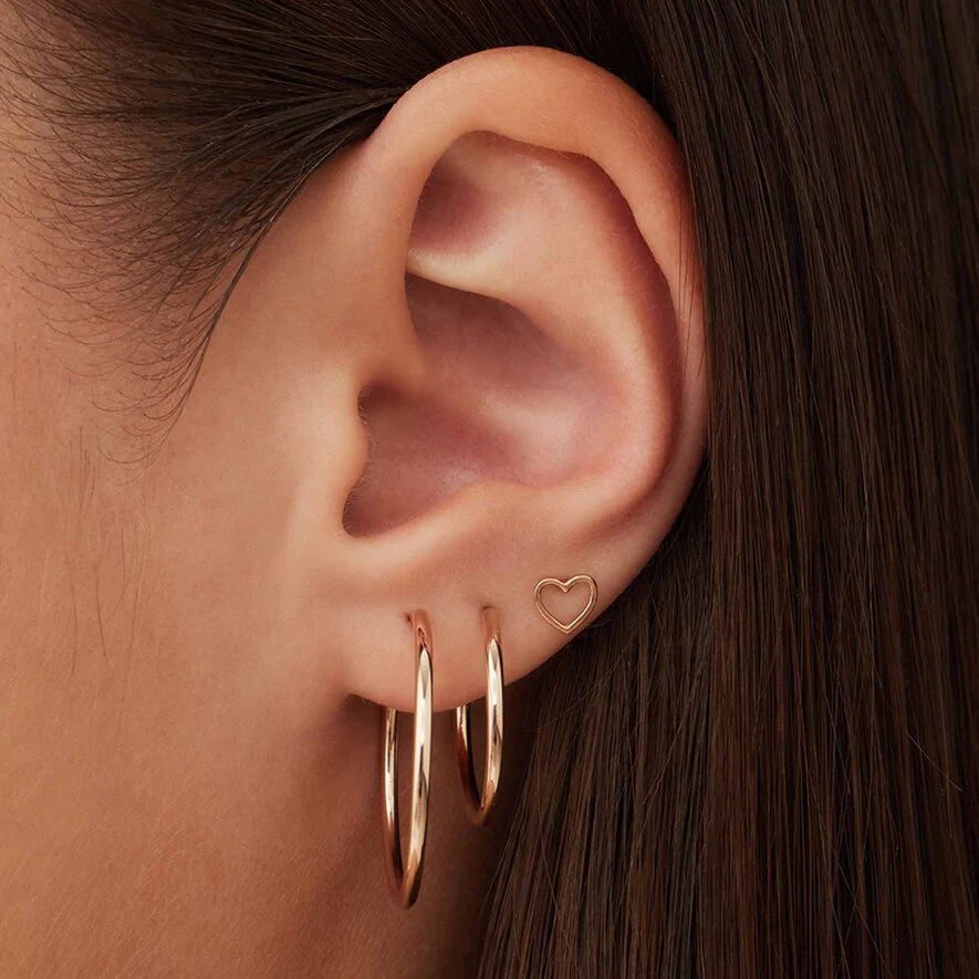 Isabel Bernard La Concorde Amore 14 Carat Rosegold Ear Studs IB360231 - Image 2