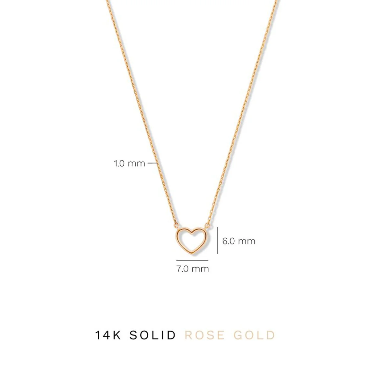 Isabel Bernard La Concorde Amore 14 Carat Rosegold NecklacewithHeart IB340063 - Image 9