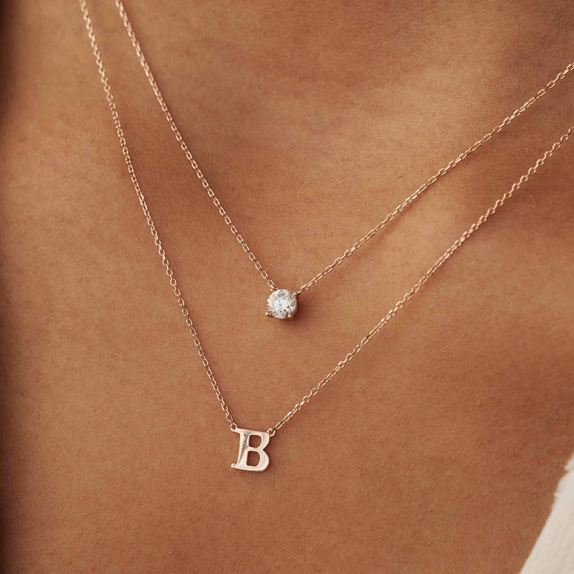 Isabel Bernard La Concorde Chloé 14 Carat Rosegold Initial Necklace IB340062-A - Image 2