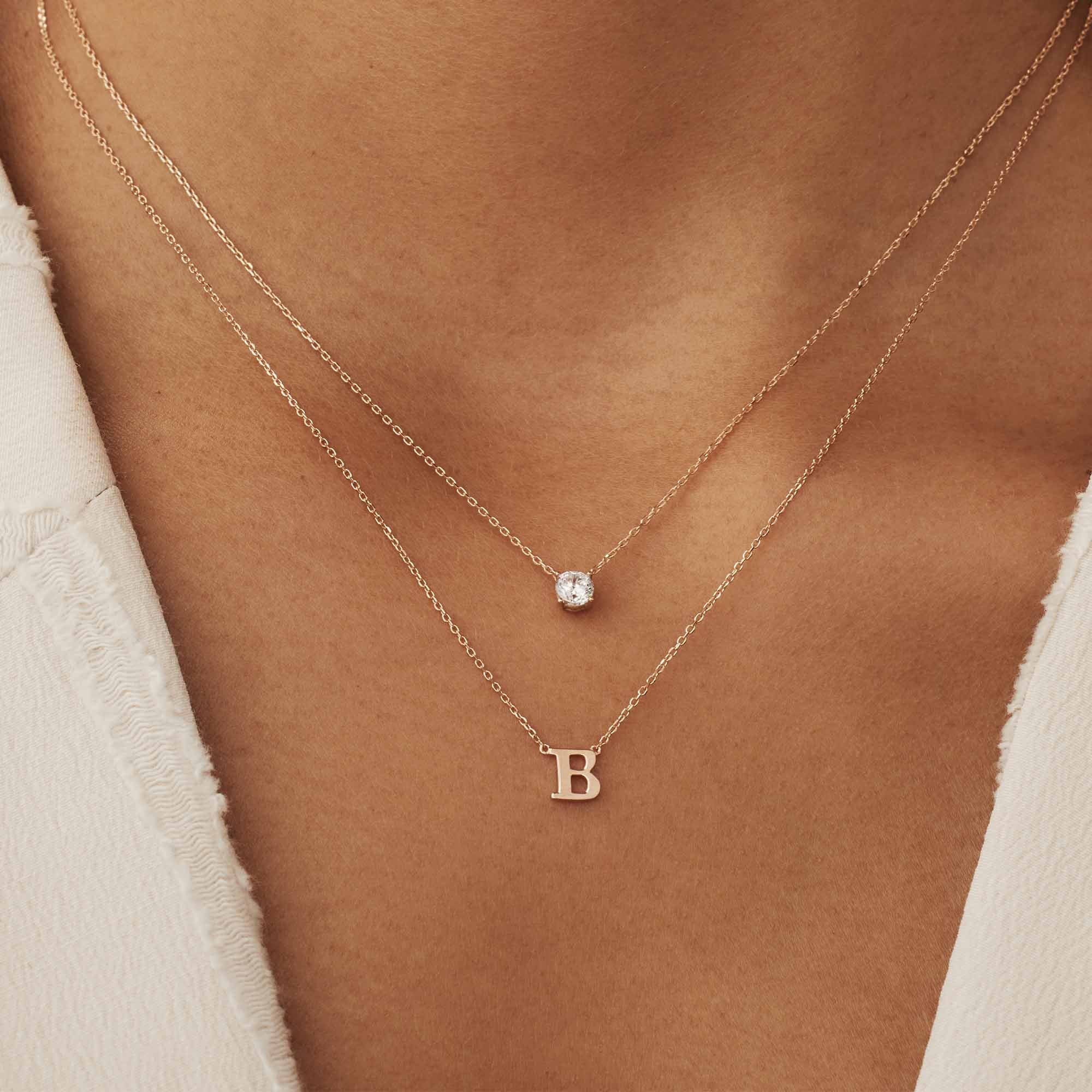Isabel Bernard La Concorde Chloé 14 Carat Rosegold Initial Necklace IB340062-A - Image 3