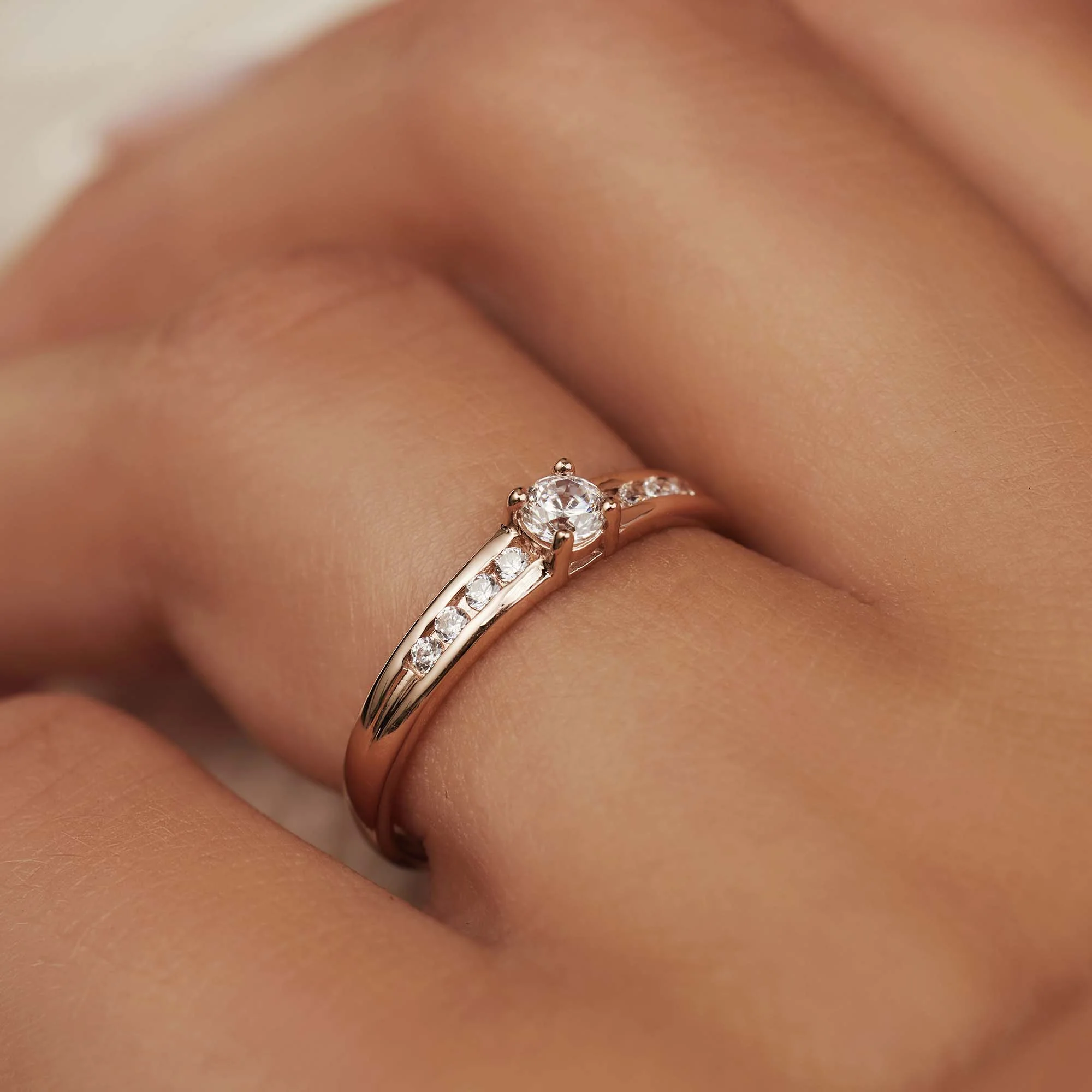 Isabel Bernard La Concorde Estee 14 Carat Rosegold Ring IB330075-50 (size: 50) - Image 2