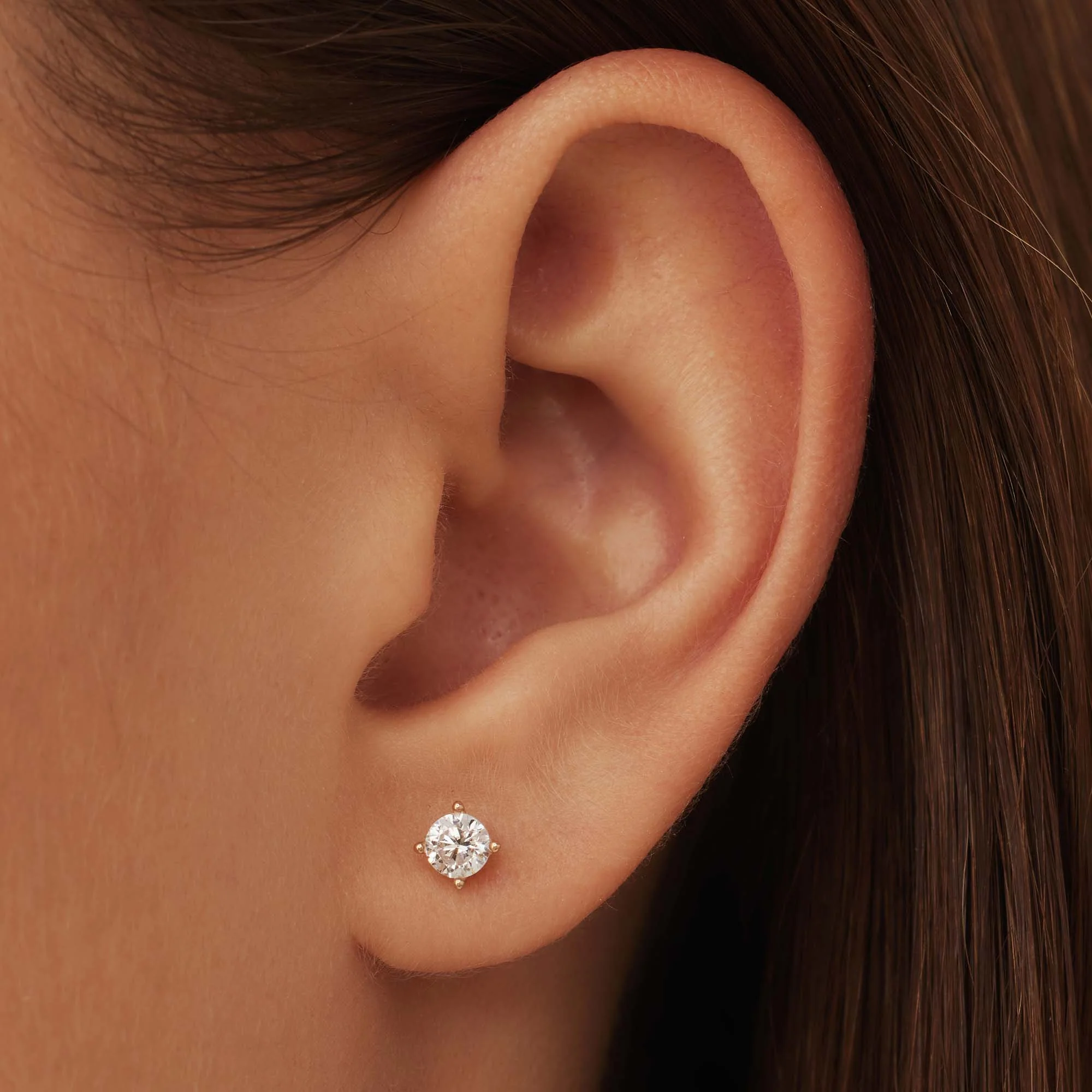 Isabel Bernard La Concorde Lourdes 14 Carat Rosegolden Ear Studs IB360208 - Image 2