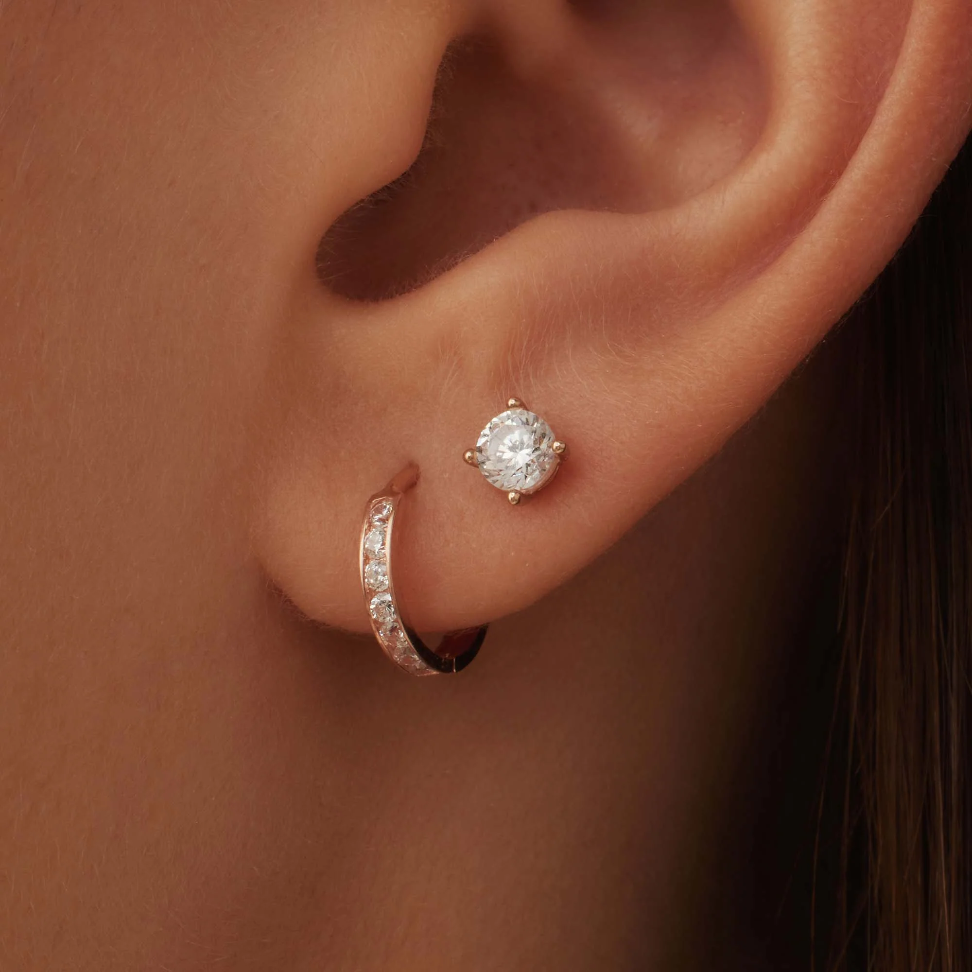 Isabel Bernard La Concorde Lourdes 14 Carat Rosegolden Ear Studs IB360208 - Image 4