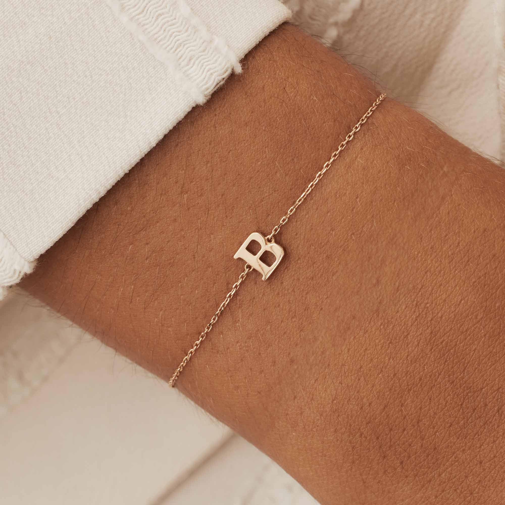 Isabel Bernard La Concorde Rachel 14 Carat Rosegold Initial Bracelet IB320042-Z - Image 2