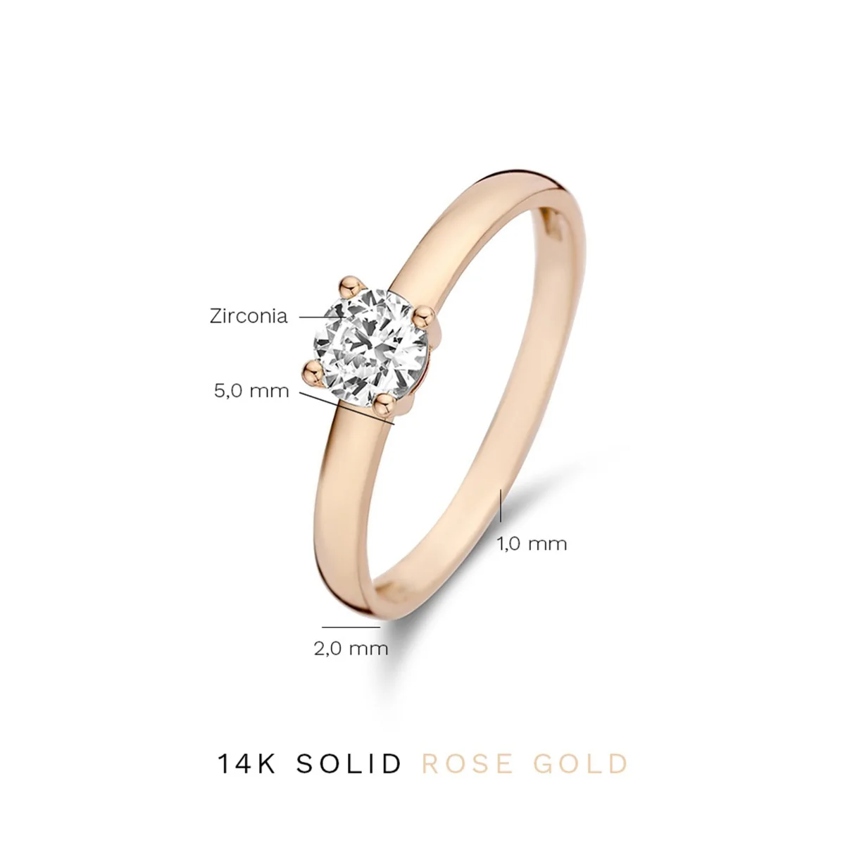 Isabel Bernard La Concorde Soleil 14 Carat RoseGold Ring IB330074-50 (size: 50) - Image 7