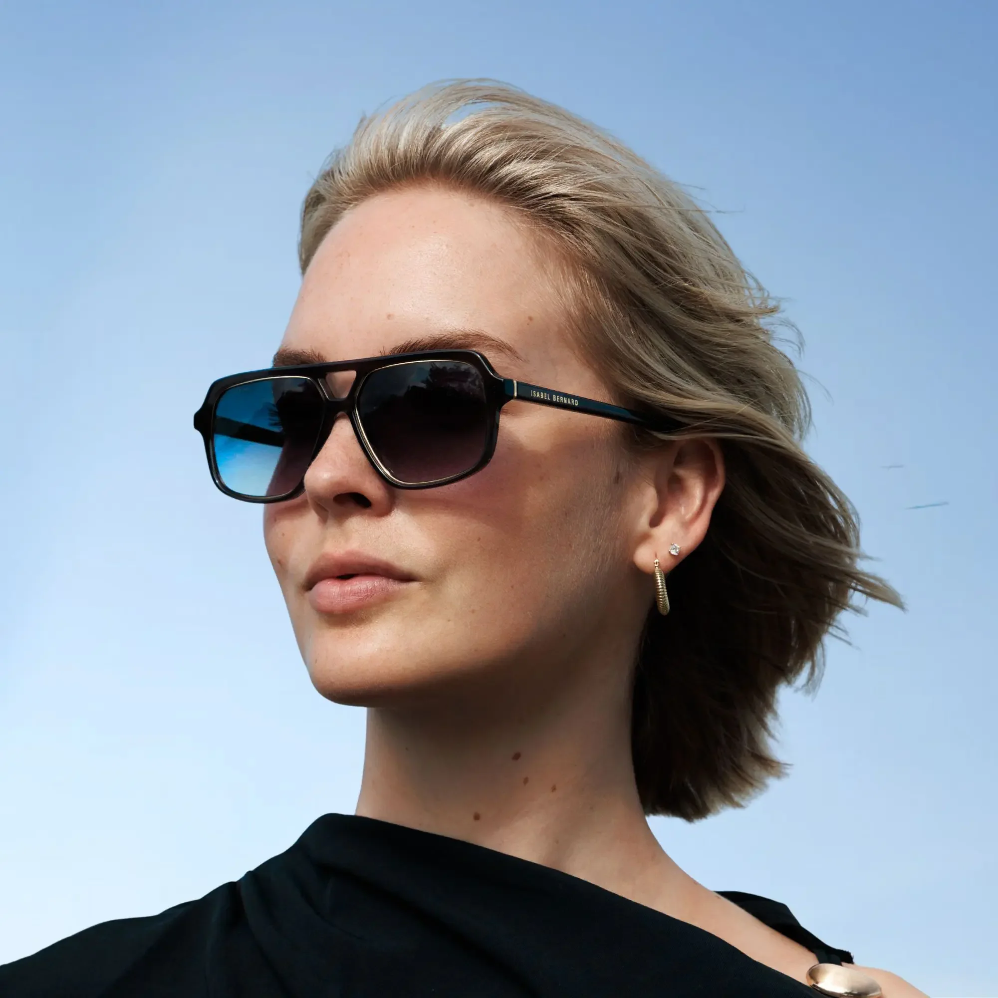 Isabel Bernard La Vilette Milky Grey Sunglasses IB380009-03-01 - Image 2