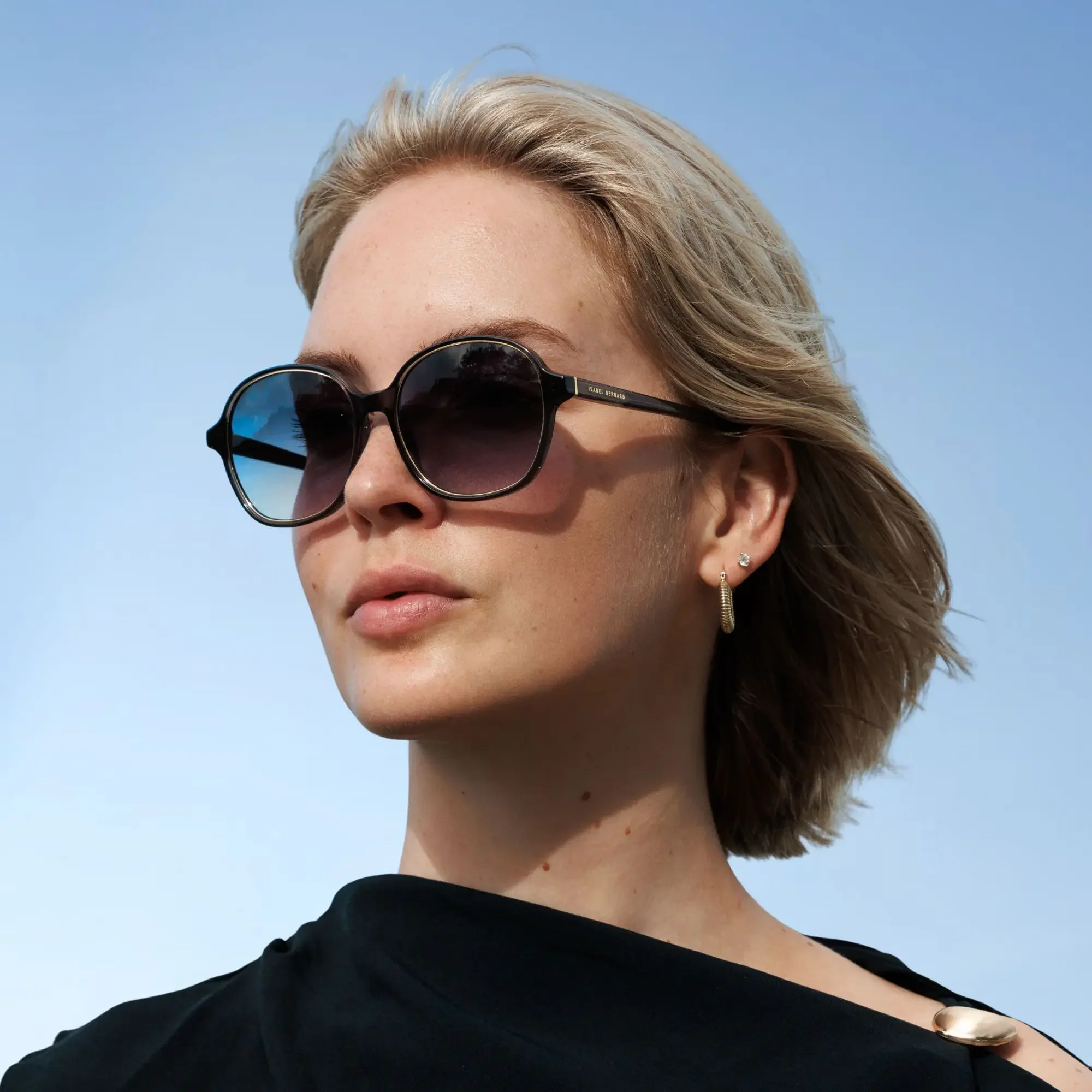 Isabel Bernard La Vilette Milky Grey Sunglasses IB380010-03-01 - Image 2