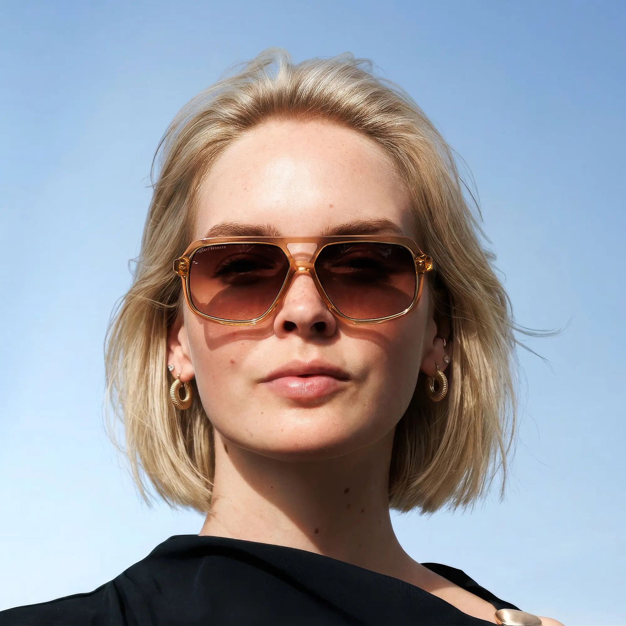 Isabel Bernard La Vilette Transparent Brown Sunglasses IB380009-14-14 - Image 3