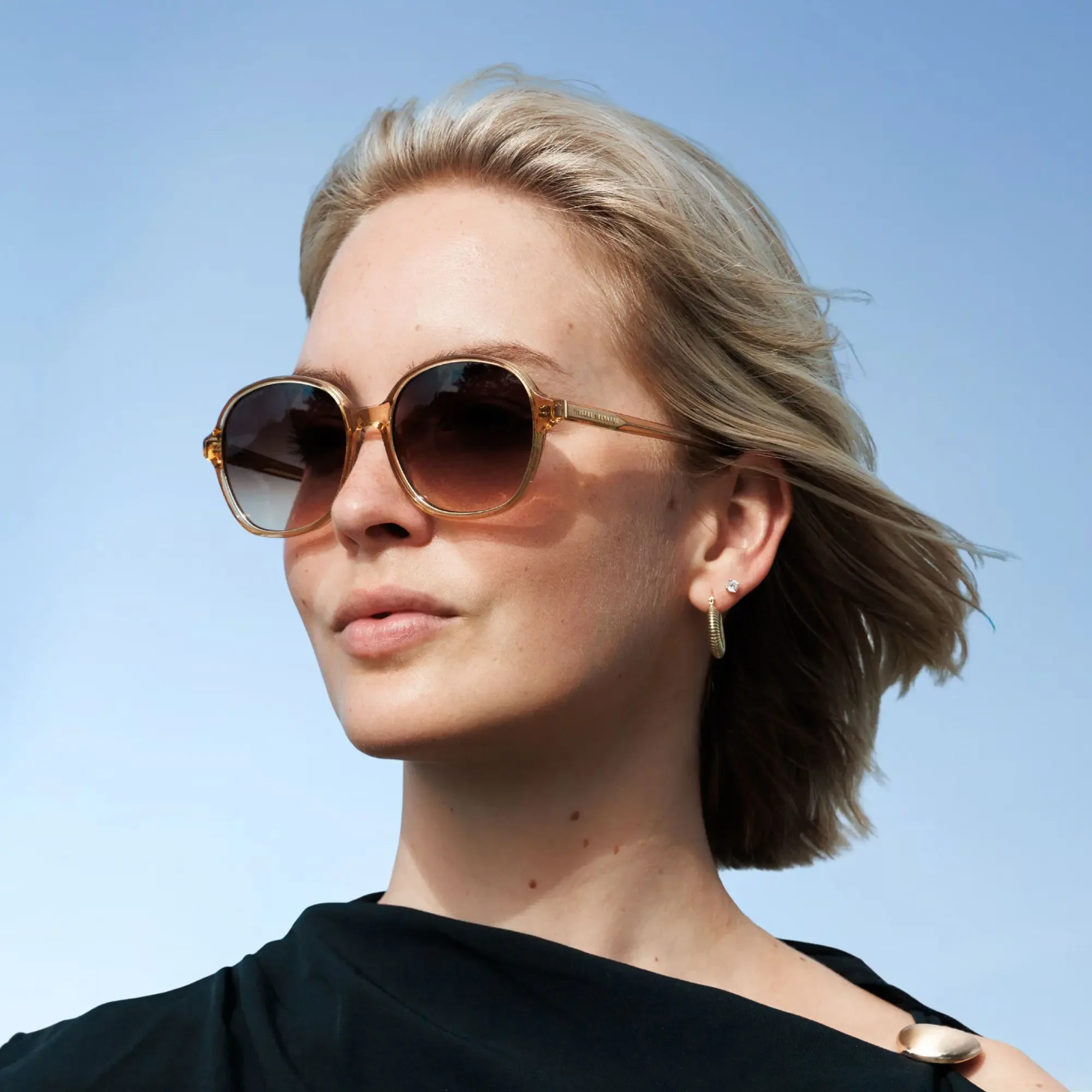 Isabel Bernard La Vilette Transparent Brown Sunglasses IB380010-14-14 - Image 2