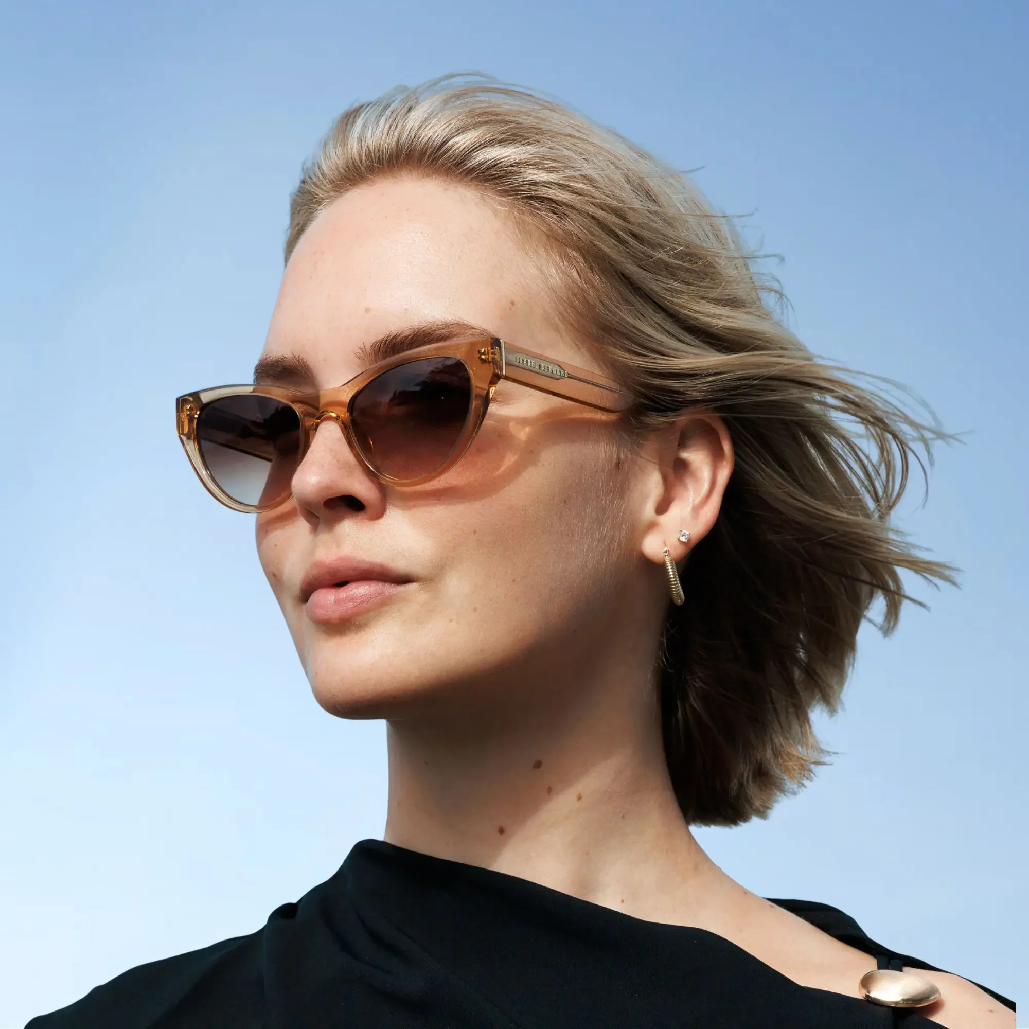 Isabel Bernard La Vilette Transparent Brown Sunglasses IB380011-13-14 - Image 2