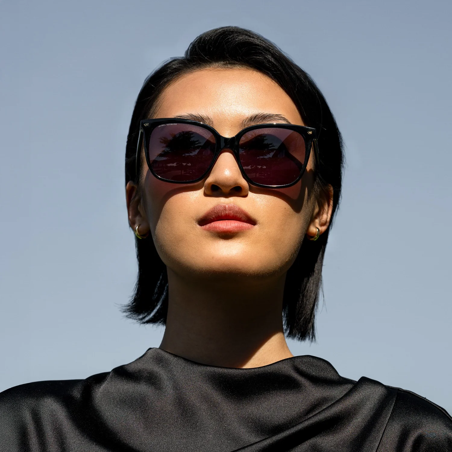 Isabel Bernard La Villette Raison Black Vierkante Sunglasses IB400007-01-01 - Image 3