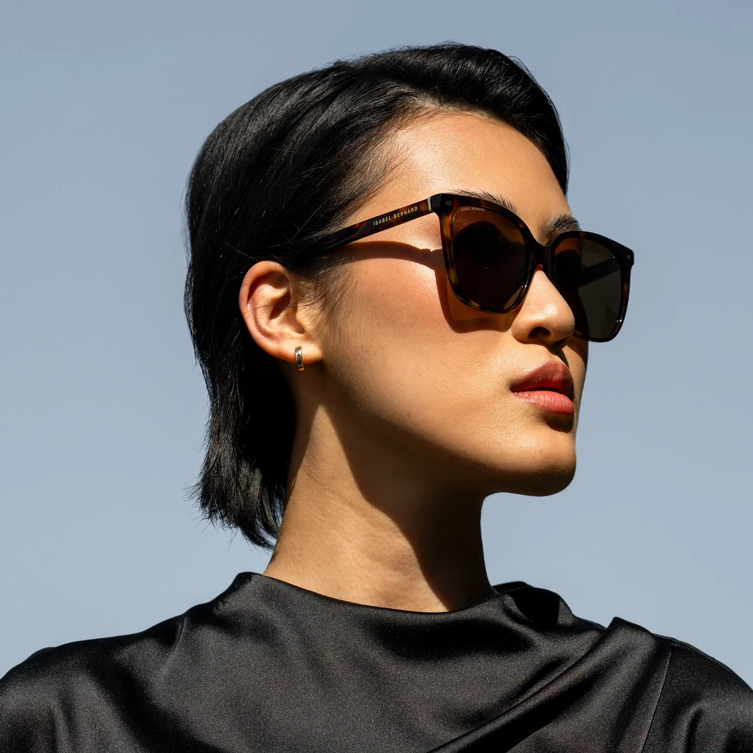 Isabel Bernard La Villette Raison Brown Tortoise Vierkante Sunglasses IB400007-14-14 - Image 2