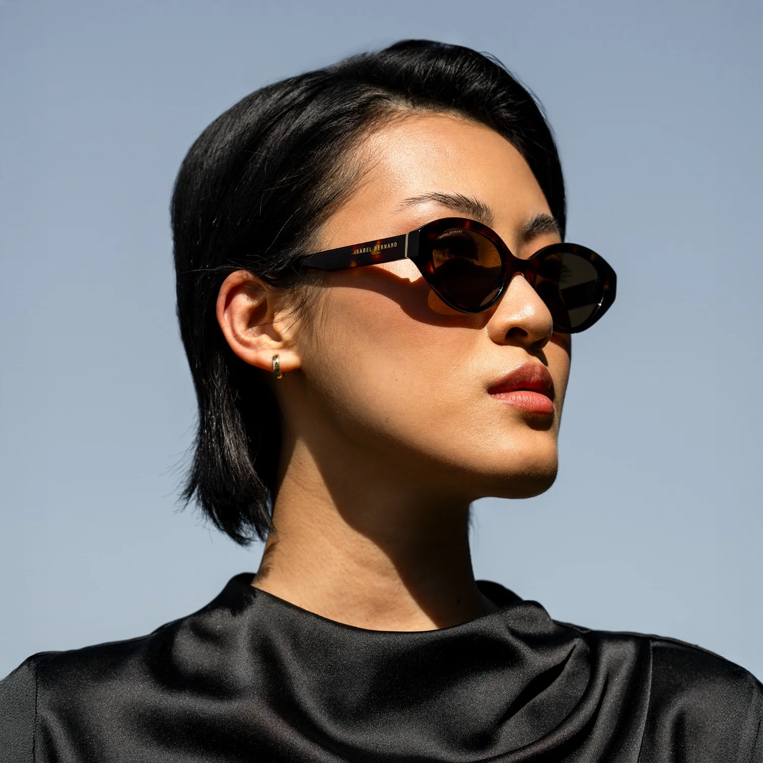 Isabel Bernard La Villette Rosaire Brown Tortoise Ovale Sunglasses IB400002-14-14 - Image 2
