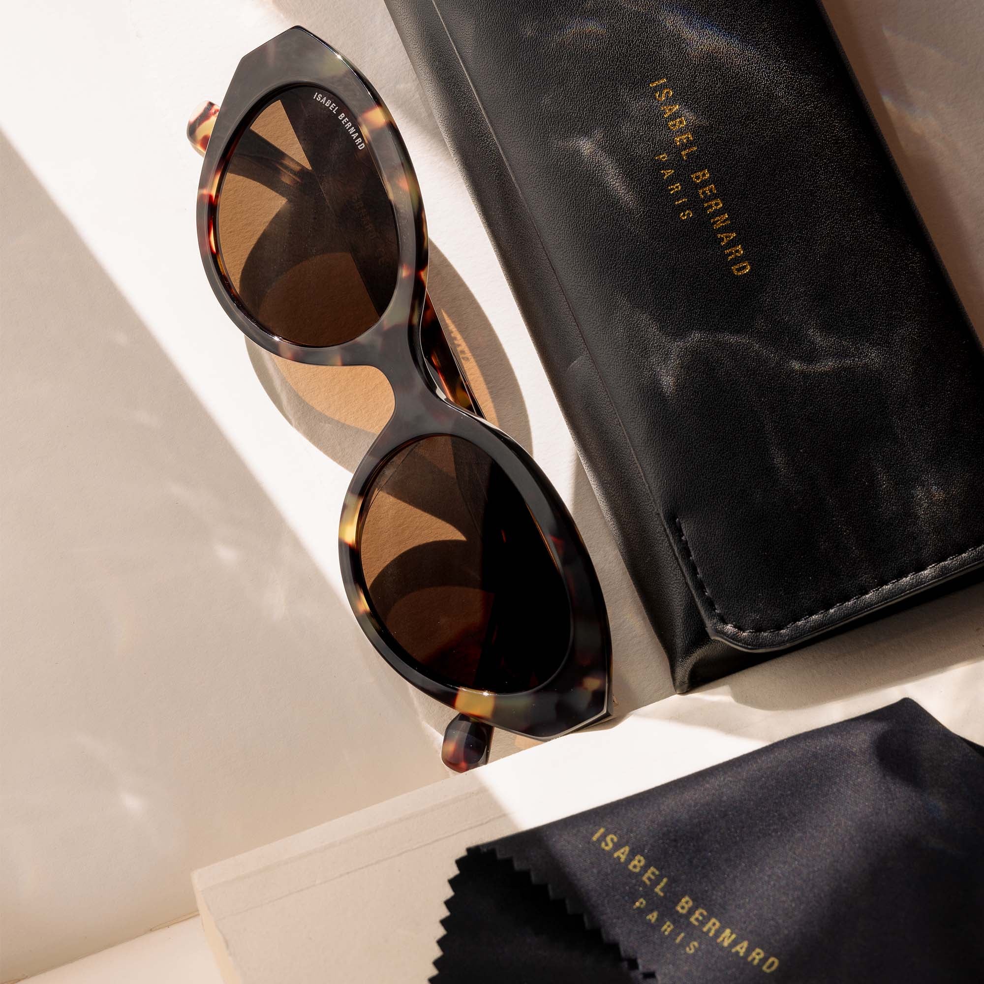 Isabel Bernard La Villette Rosaire Brown Tortoise Ovale Sunglasses IB400002-14-14 - Image 4