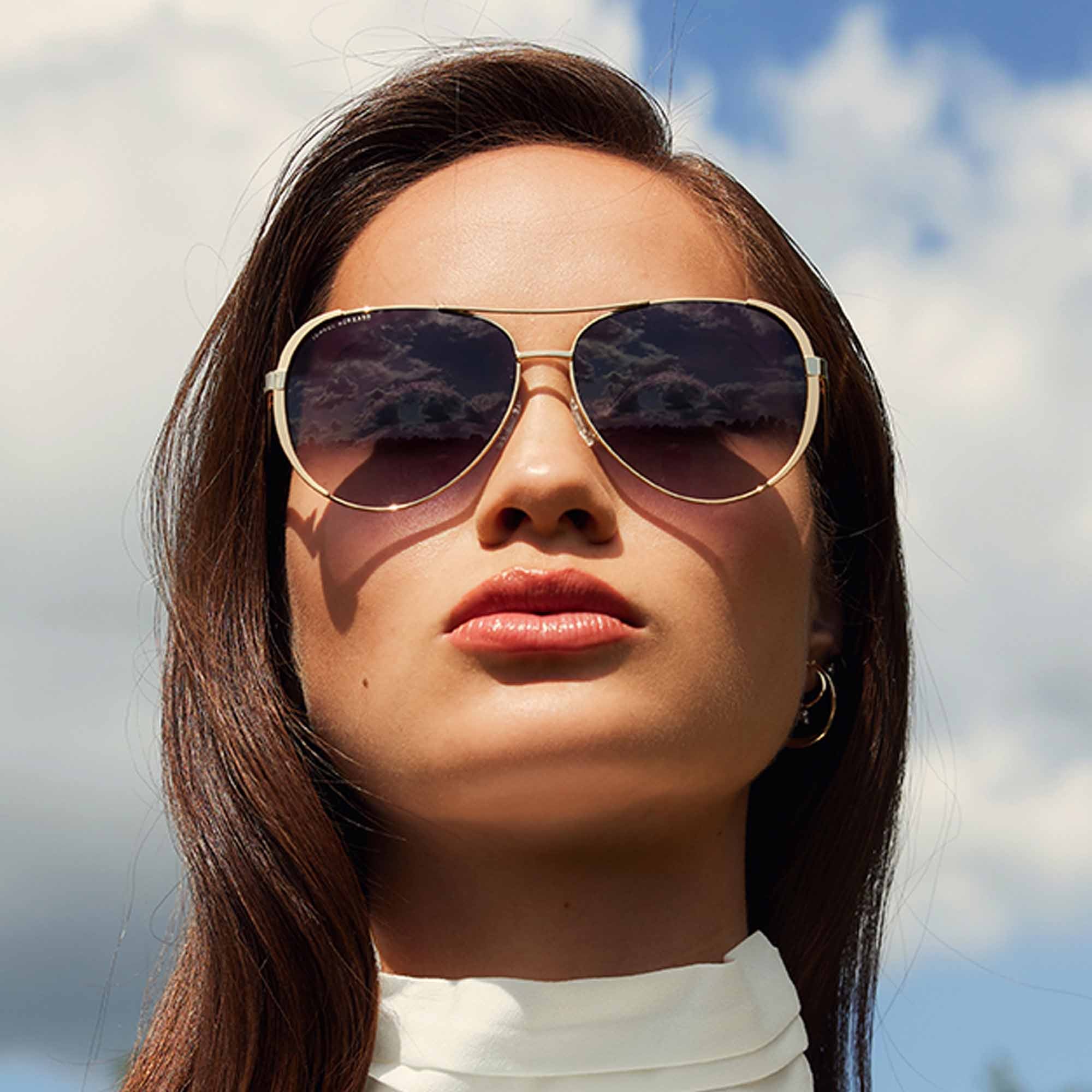Isabel Bernard La Villette Ruby Gold-coloured Aviator Sunglasses IB400004-15-01 - Image 3