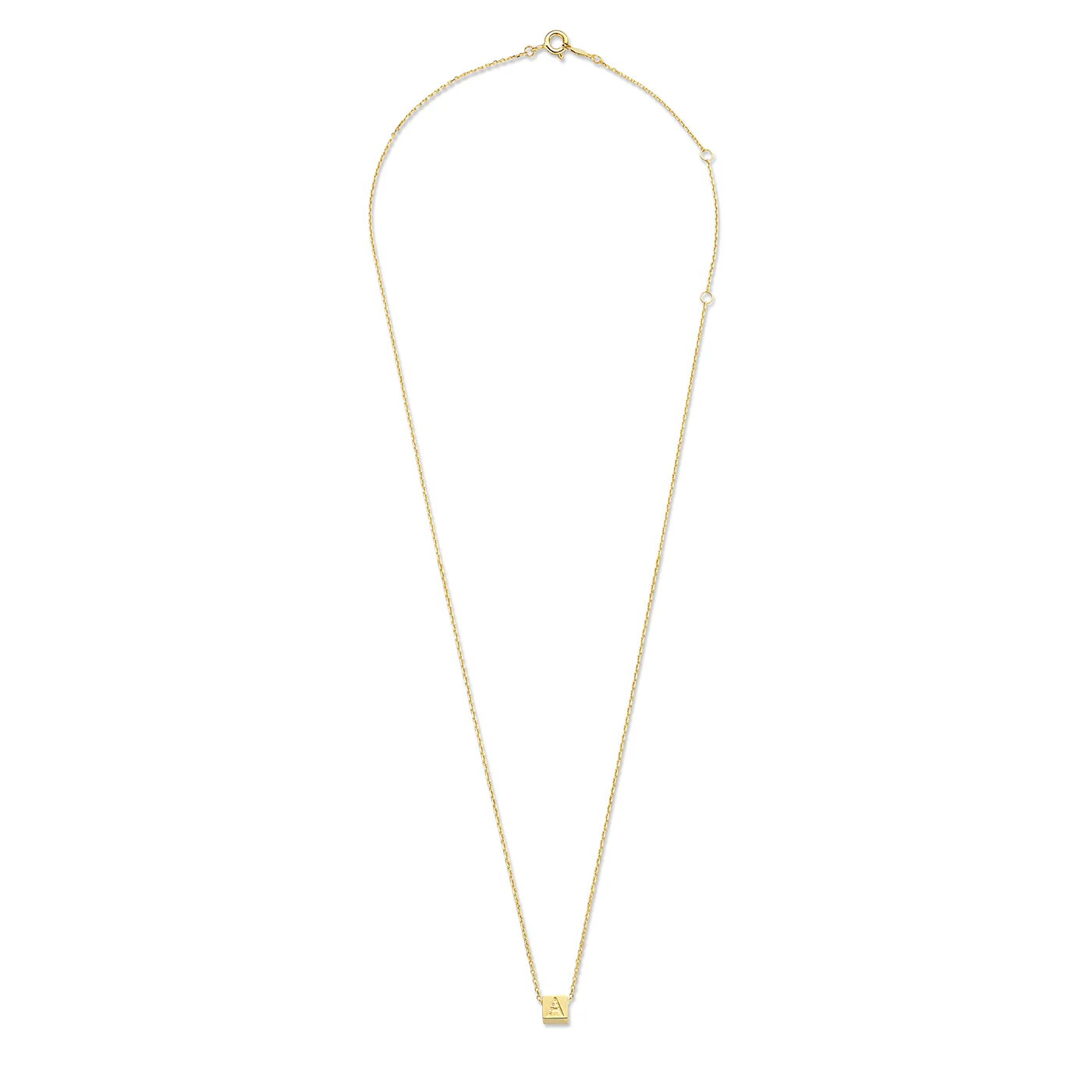 Isabel Bernard Le Carré 14 karaat gouden kubus inital ketting IB340043-A - Image 8