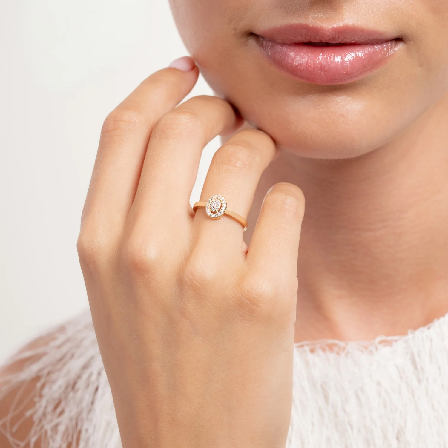 Isabel Bernard Le Marais Anne 14 Karat Gold Ring With Zirconia Stone IB330115-48 - Image 2