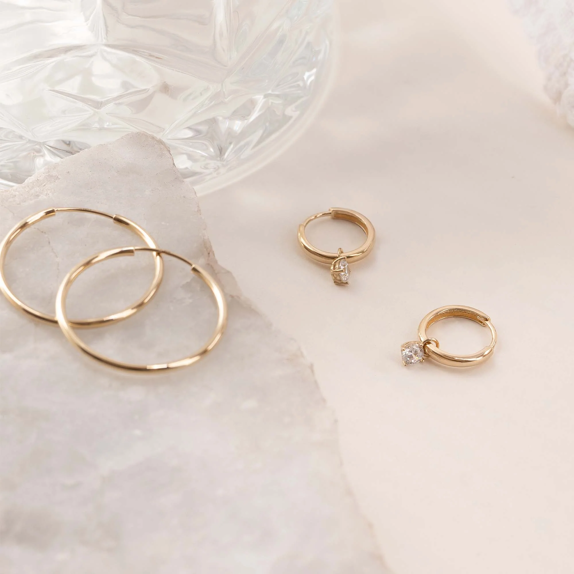 Isabel Bernard Le Marais Cerise 14 Carat Golden Hoop Earrings IB360169 - Image 5