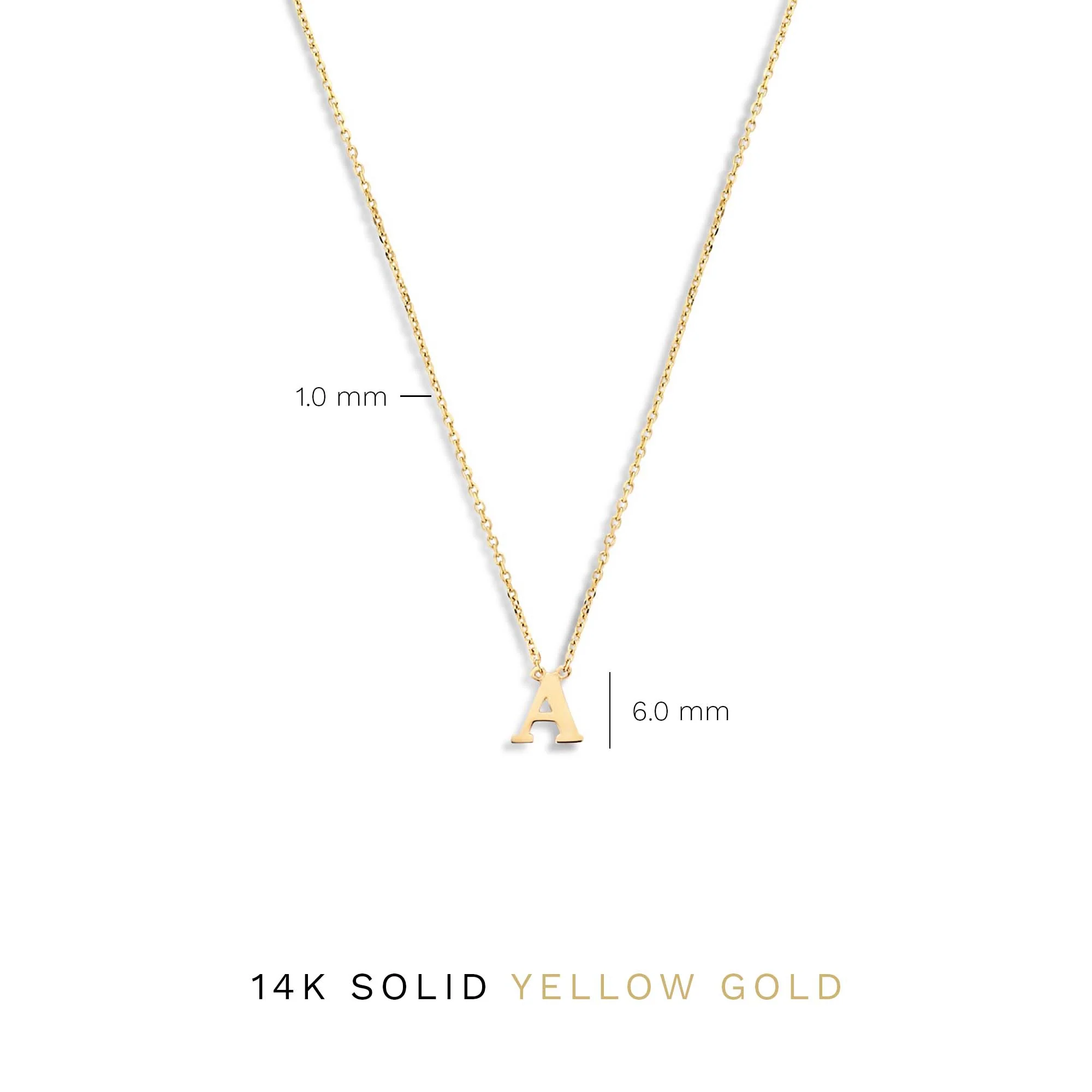 Isabel Bernard 14 Carat Golden Le Marais Chloé Necklace IB340134-A (Letter: A) - Image 8