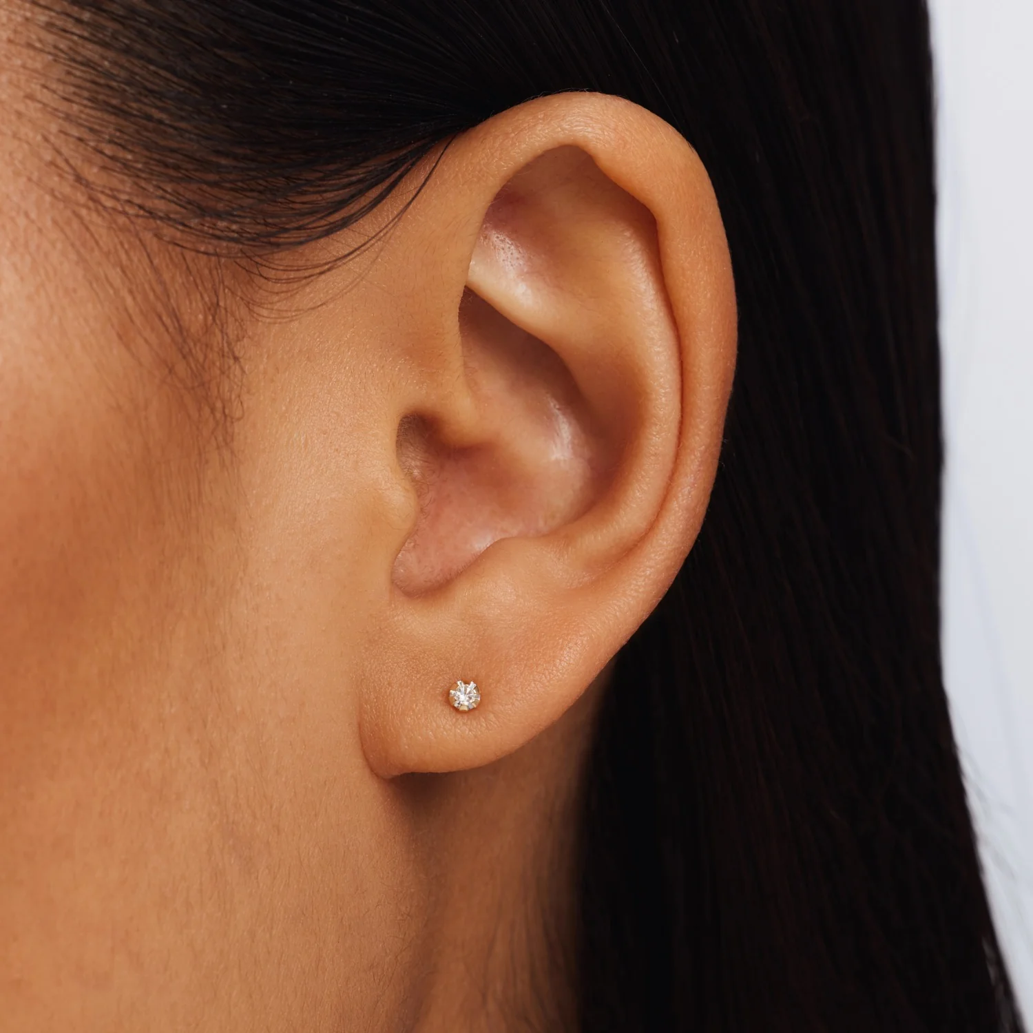 Isabel Bernard Le Marais De Buci 14 Carat Golden Ear Studs IB360234 - Image 3