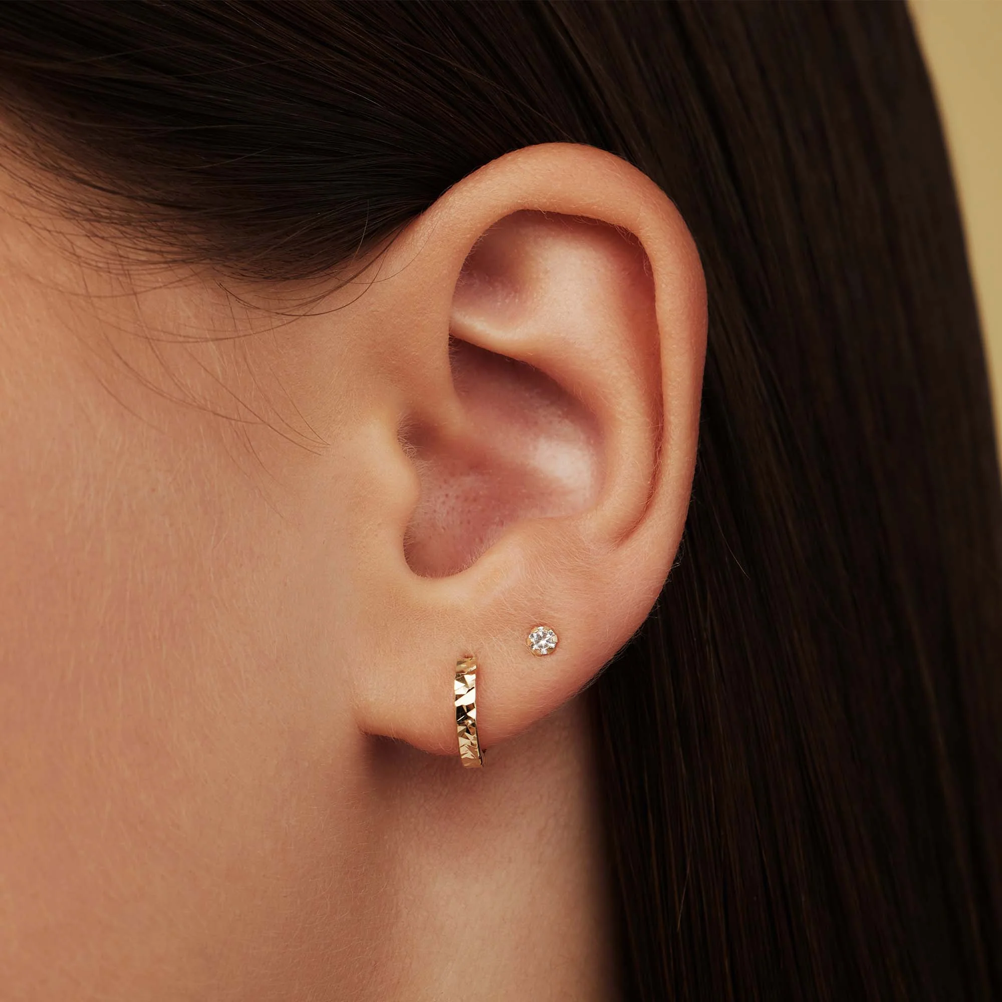 Isabel Bernard Le Marais De Buci 14 Carat Golden Ear Studs IB360234 - Image 4