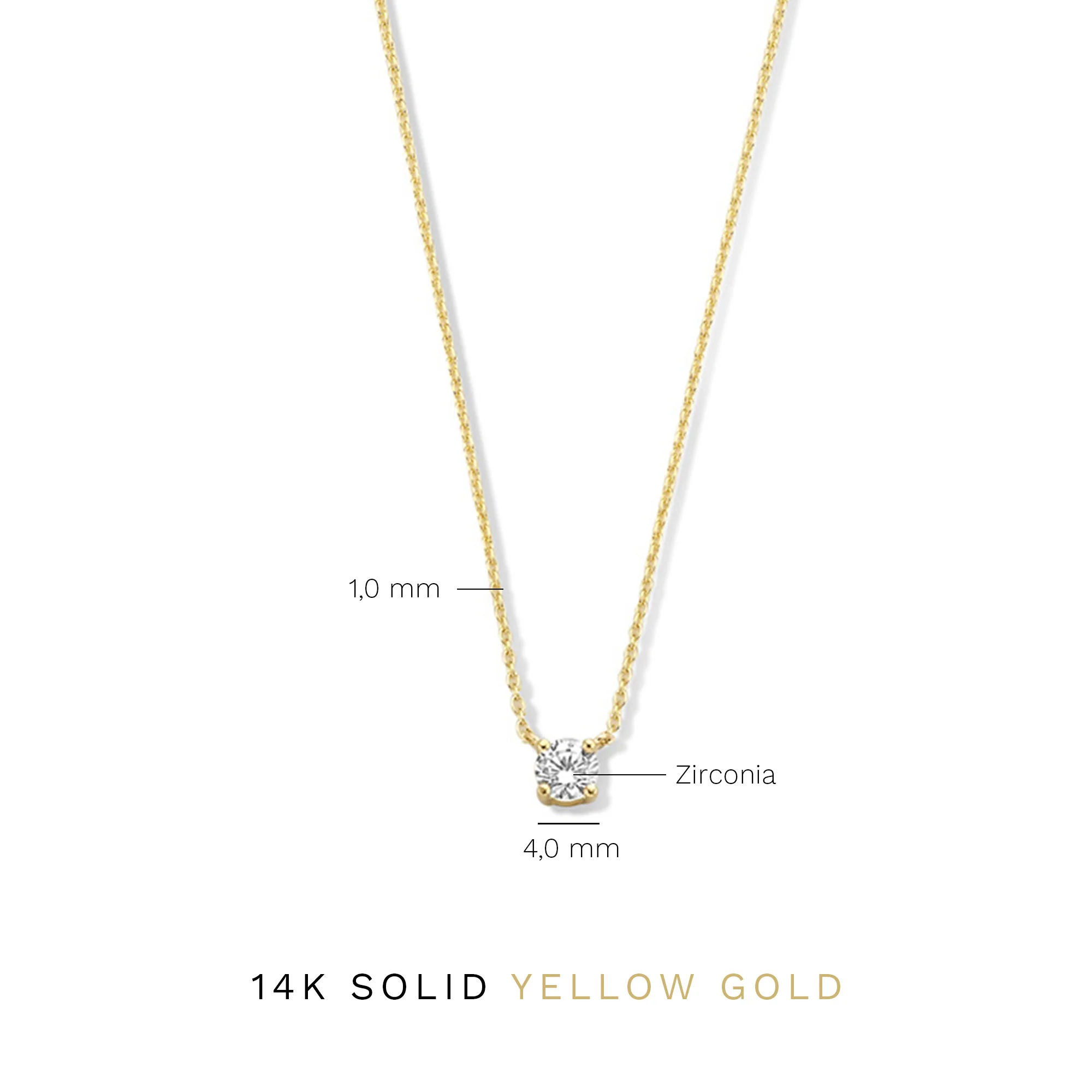 Isabel Bernard Le Marais Garance 14 Carat Golden Necklace IB340136 (Length: 42.00 cm) - Image 8