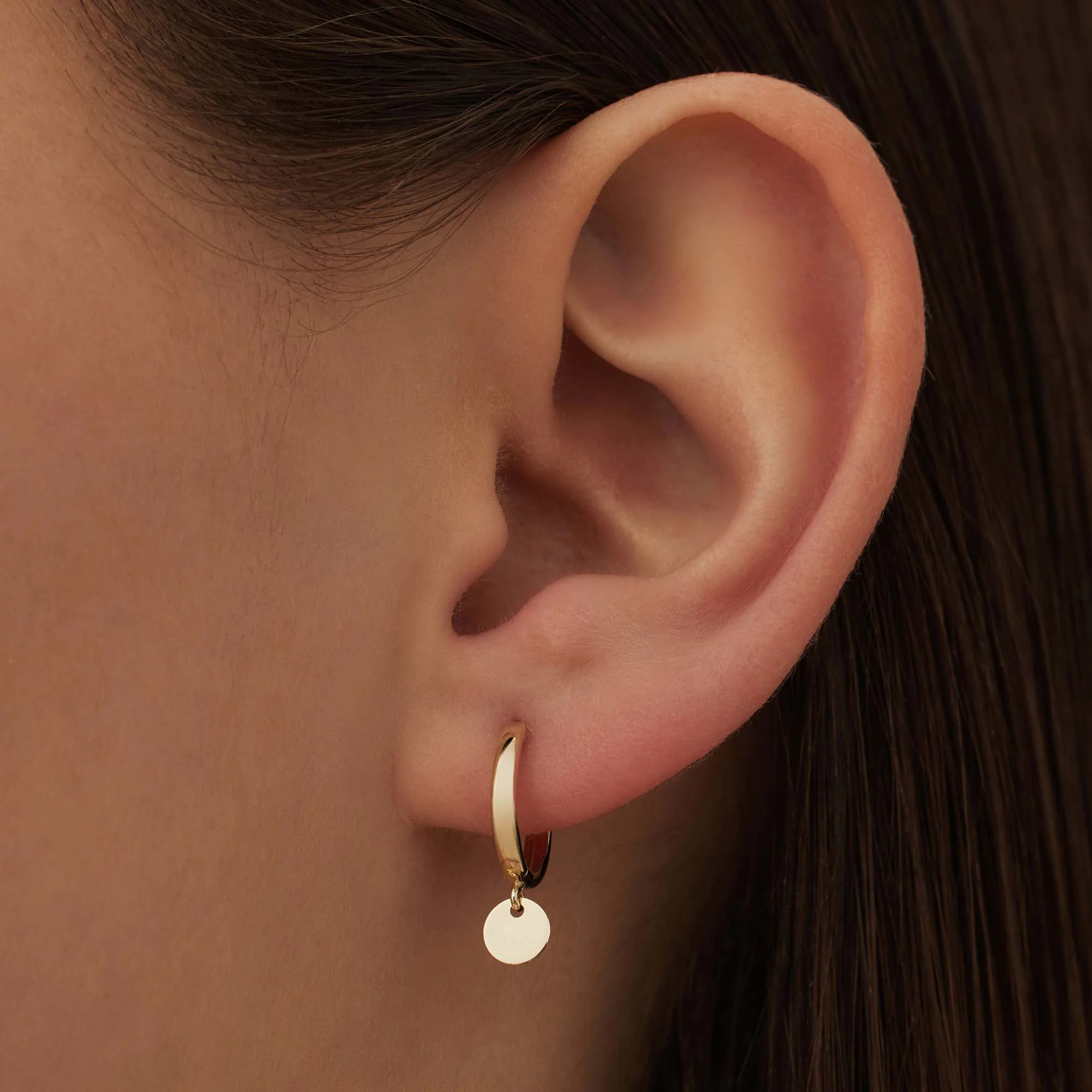 Isabel Bernard Le Marais Jeanne 14 Carat Golden Hoop Earrings IB360250 - Image 2
