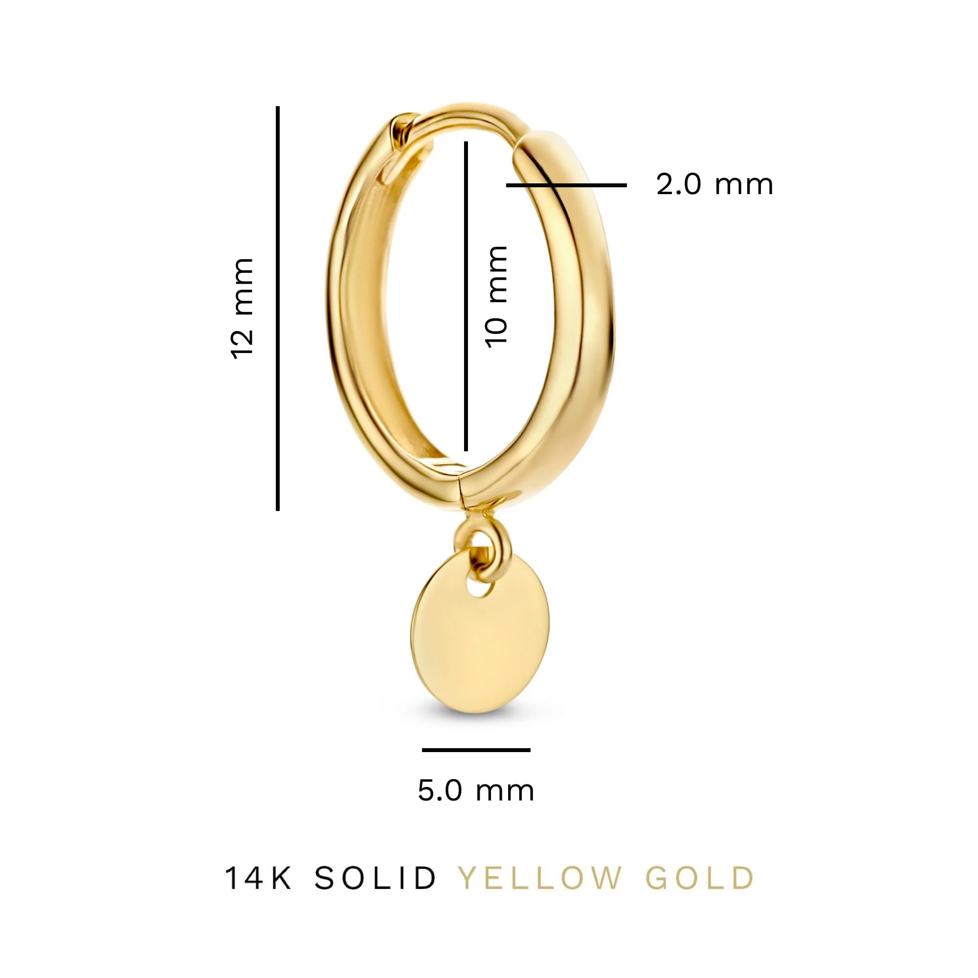 Isabel Bernard Le Marais Jeanne 14 Carat Golden Hoop Earrings IB360250 - Image 5