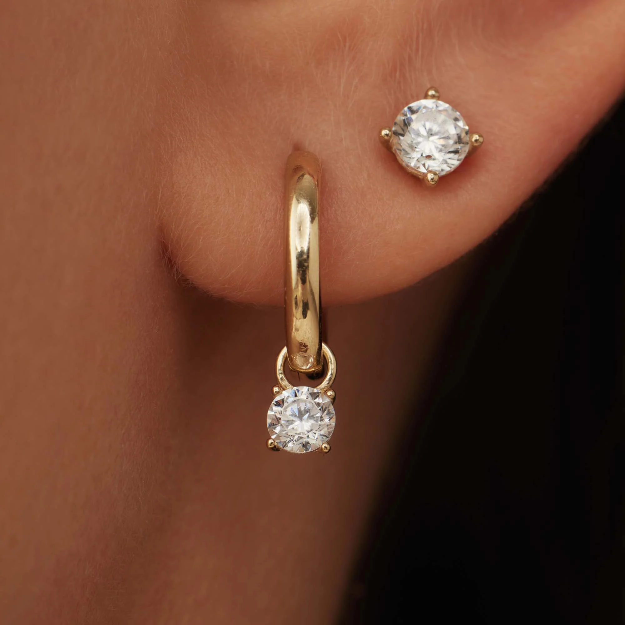 Isabel Bernard Le Marais Ophélie 14 Carat Golden Hoop Earrings IB360157 - Image 3