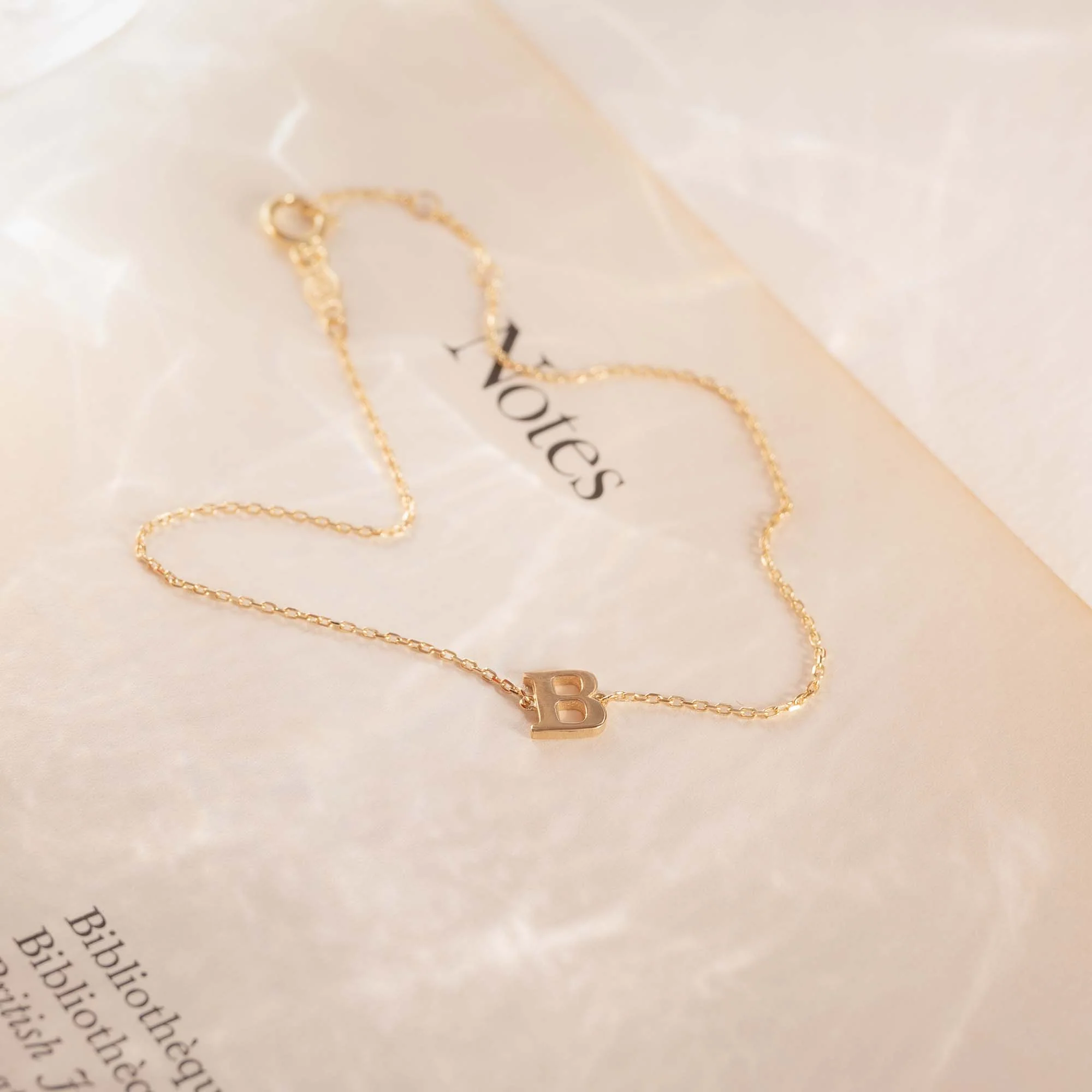 Isabel Bernard Le Marais Rachel 14 Carat Golden Initial Bracelet IB320101-A (Letter A) - Image 5