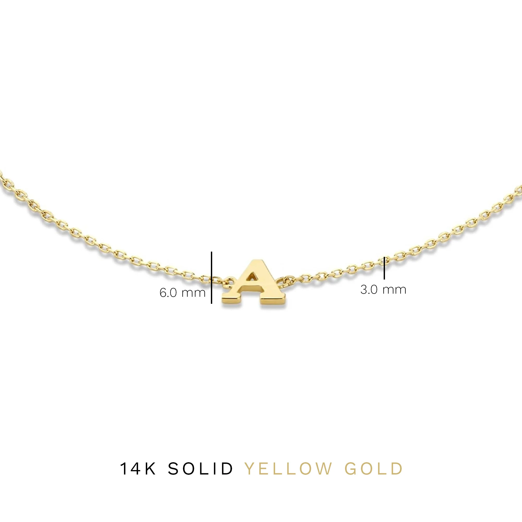 Isabel Bernard Le Marais Rachel 14 Carat Golden Initial Bracelet IB320101-A (Letter A) - Image 7