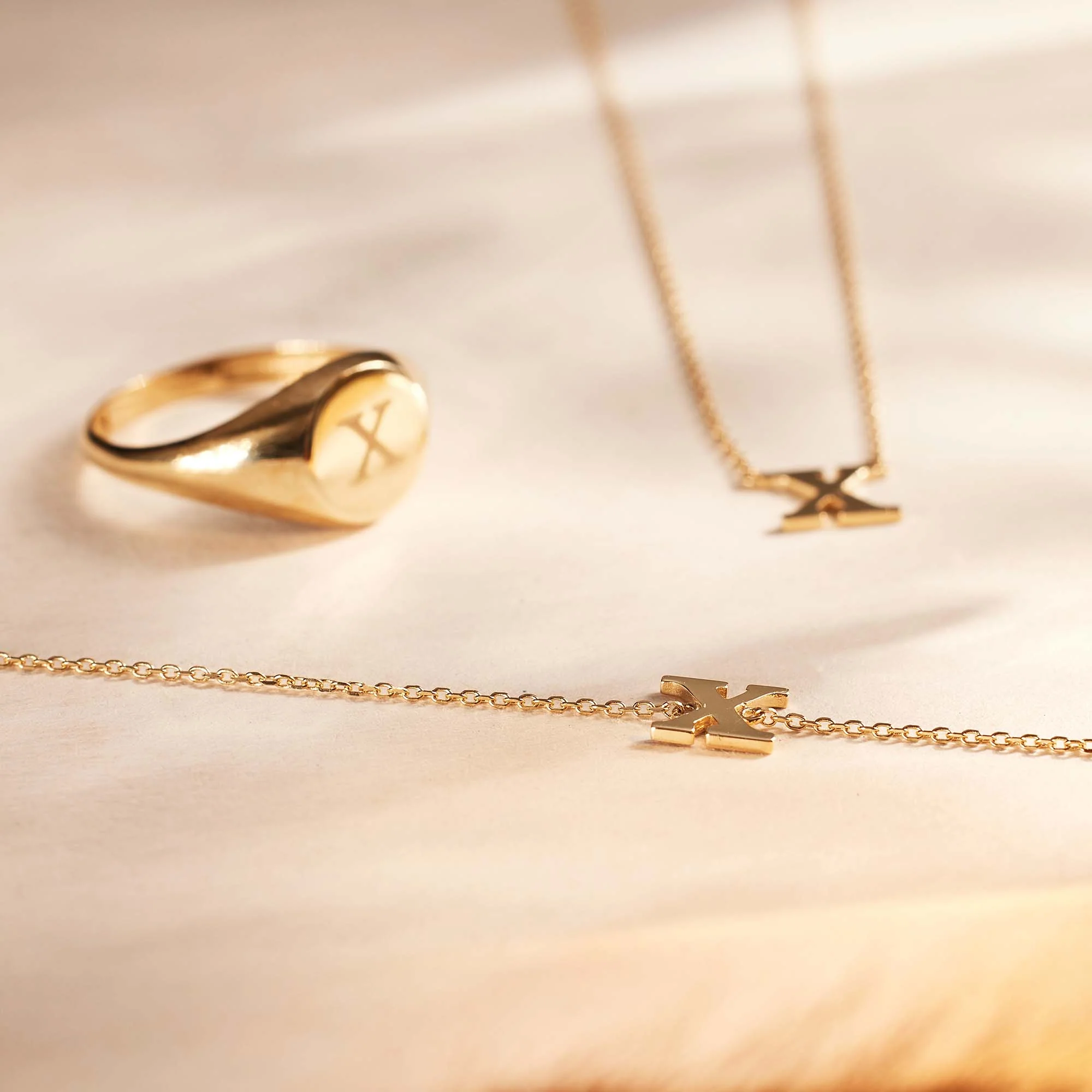 Isabel Bernard Le Marais Rachel 14 Carat Golden Initial Bracelet IB320101-A (Letter A) - Image 9