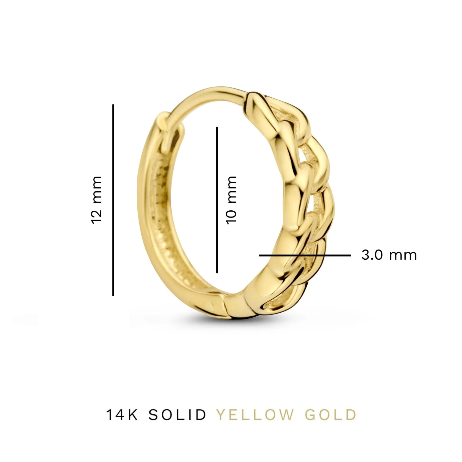 Isabel Bernard Le Marais Règine 14 Carat Golden Hoop Earrings IB360219 - Image 5
