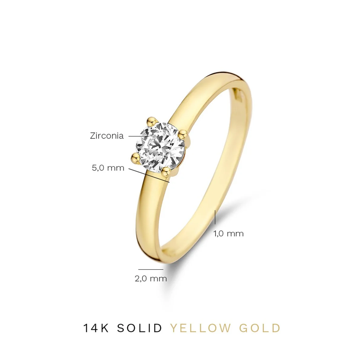Isabel Bernard Le Marais Soleil 14 Carat Gold Ring IB330068-50 (size: 50) - Image 6