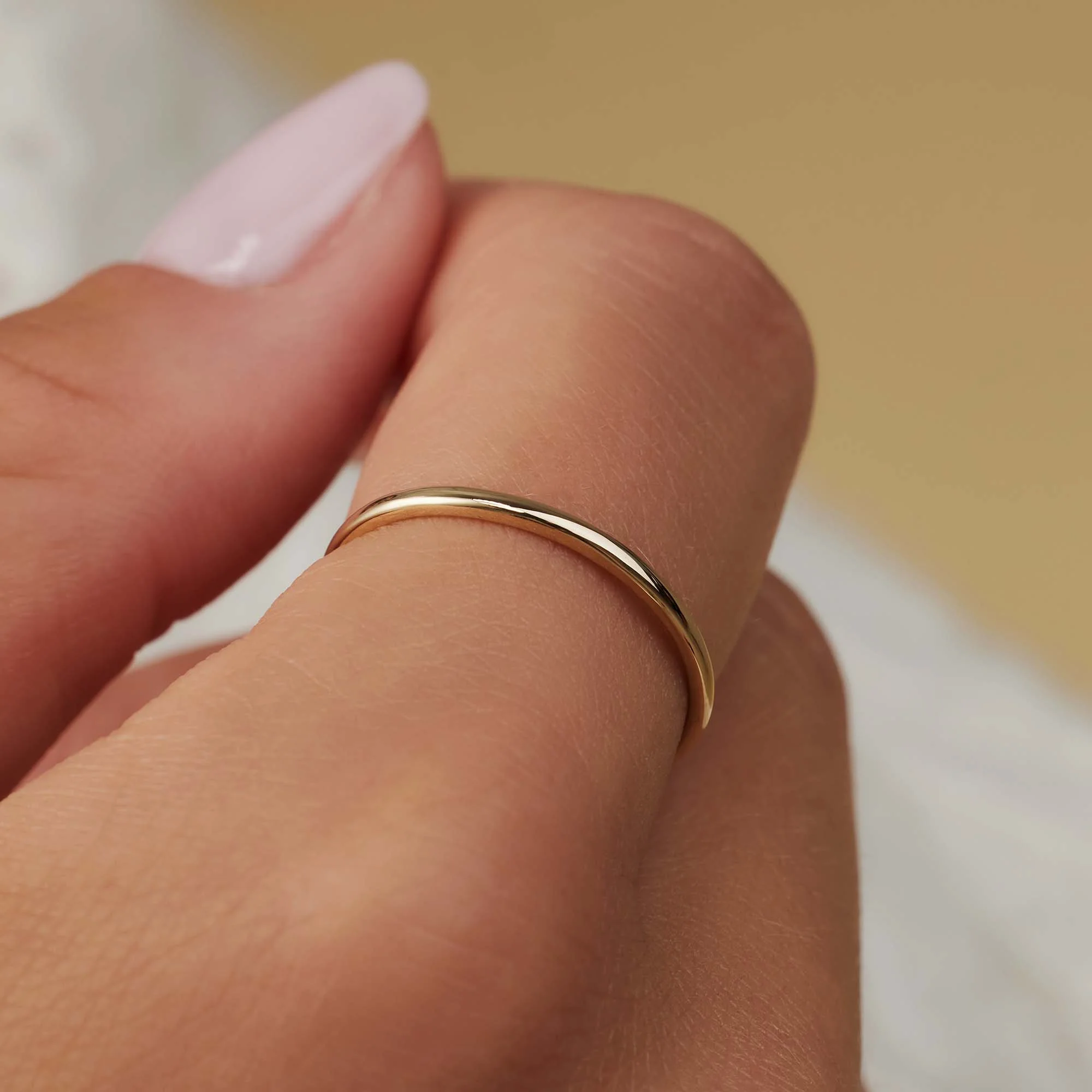 Isabel Bernard Le Marais Solene 14 Carat Golden stacking Ring IB330077-52 (size: 52) - Image 2