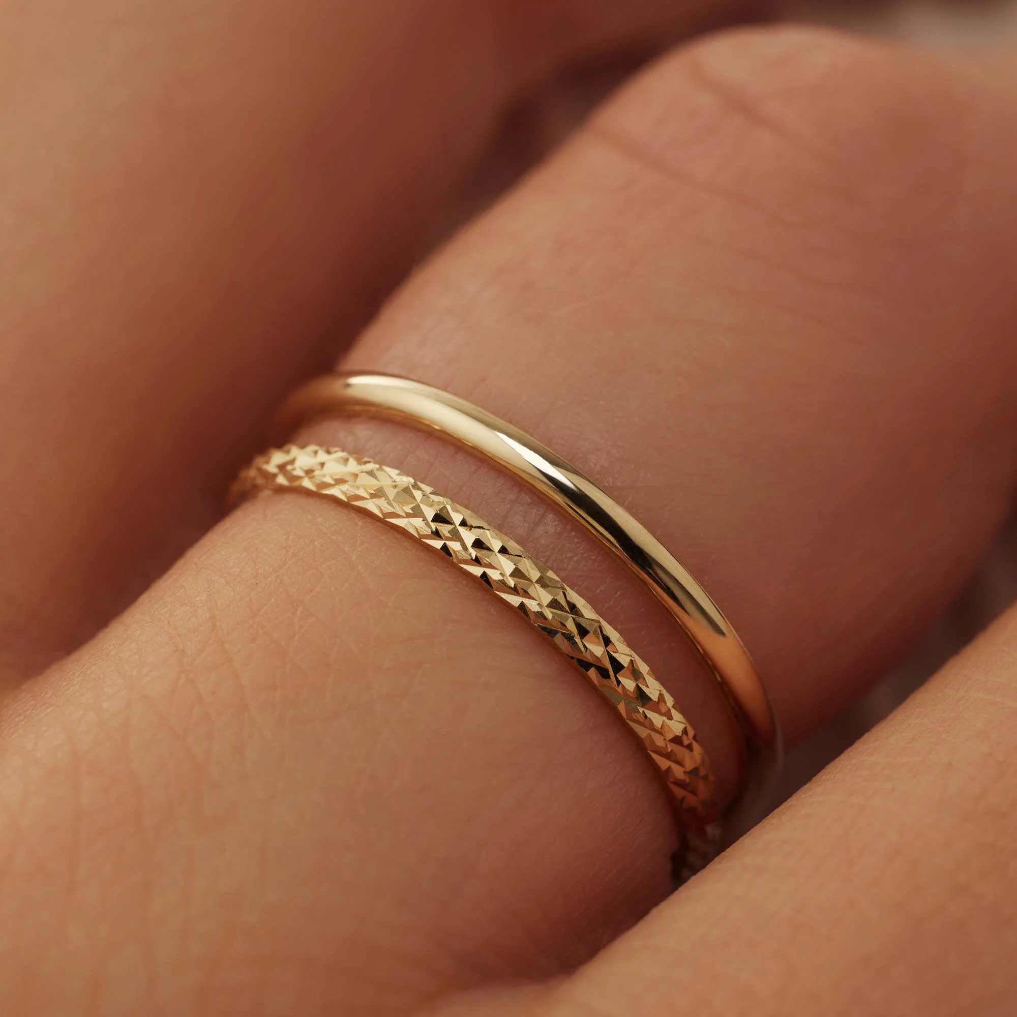 Isabel Bernard Le Marais Solene 14 Carat Golden stacking Ring IB330077-52 (size: 52) - Image 3