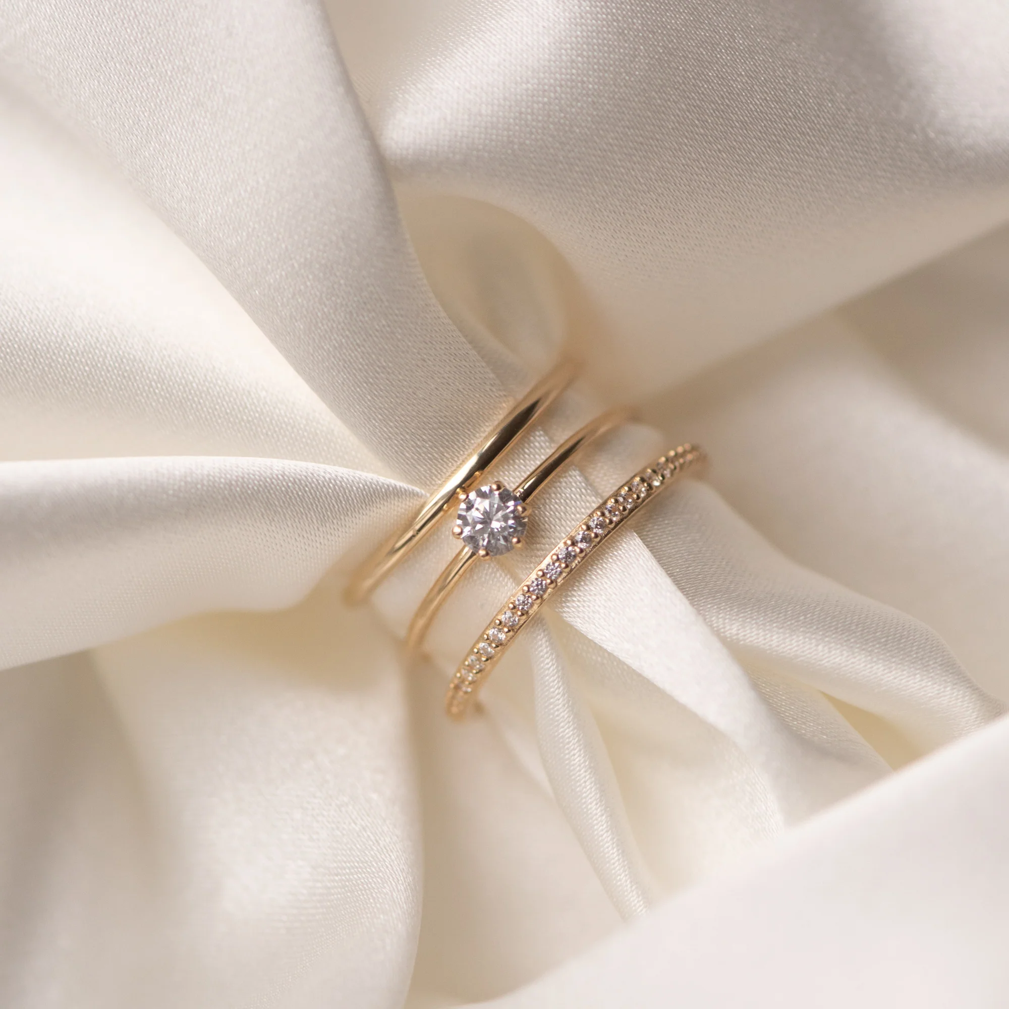 Isabel Bernard Le Marais Solene 14 Carat Golden stacking Ring IB330077-52 (size: 52) - Image 6