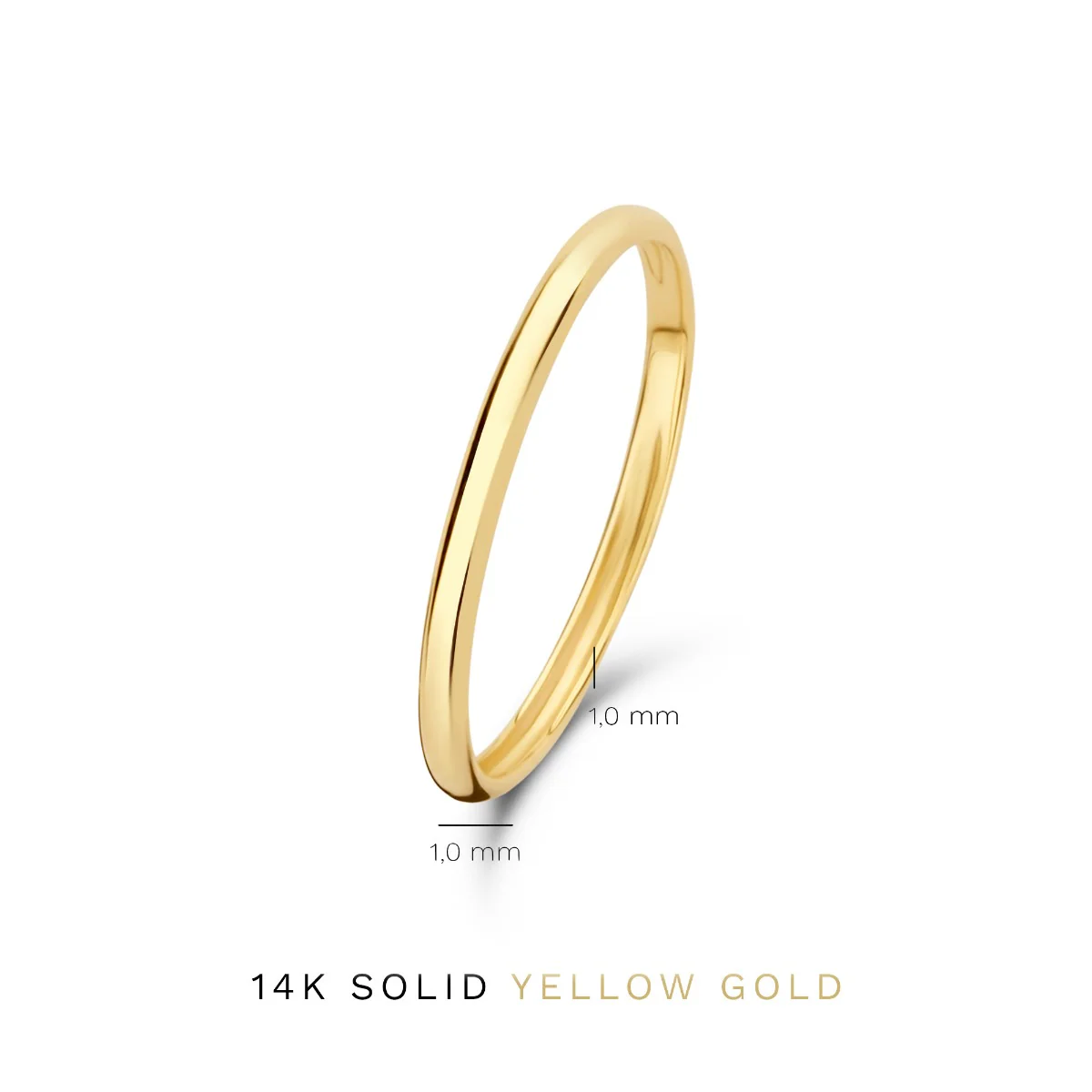 Isabel Bernard Le Marais Solene 14 Carat Golden stacking Ring IB330077-52 (size: 52) - Image 7