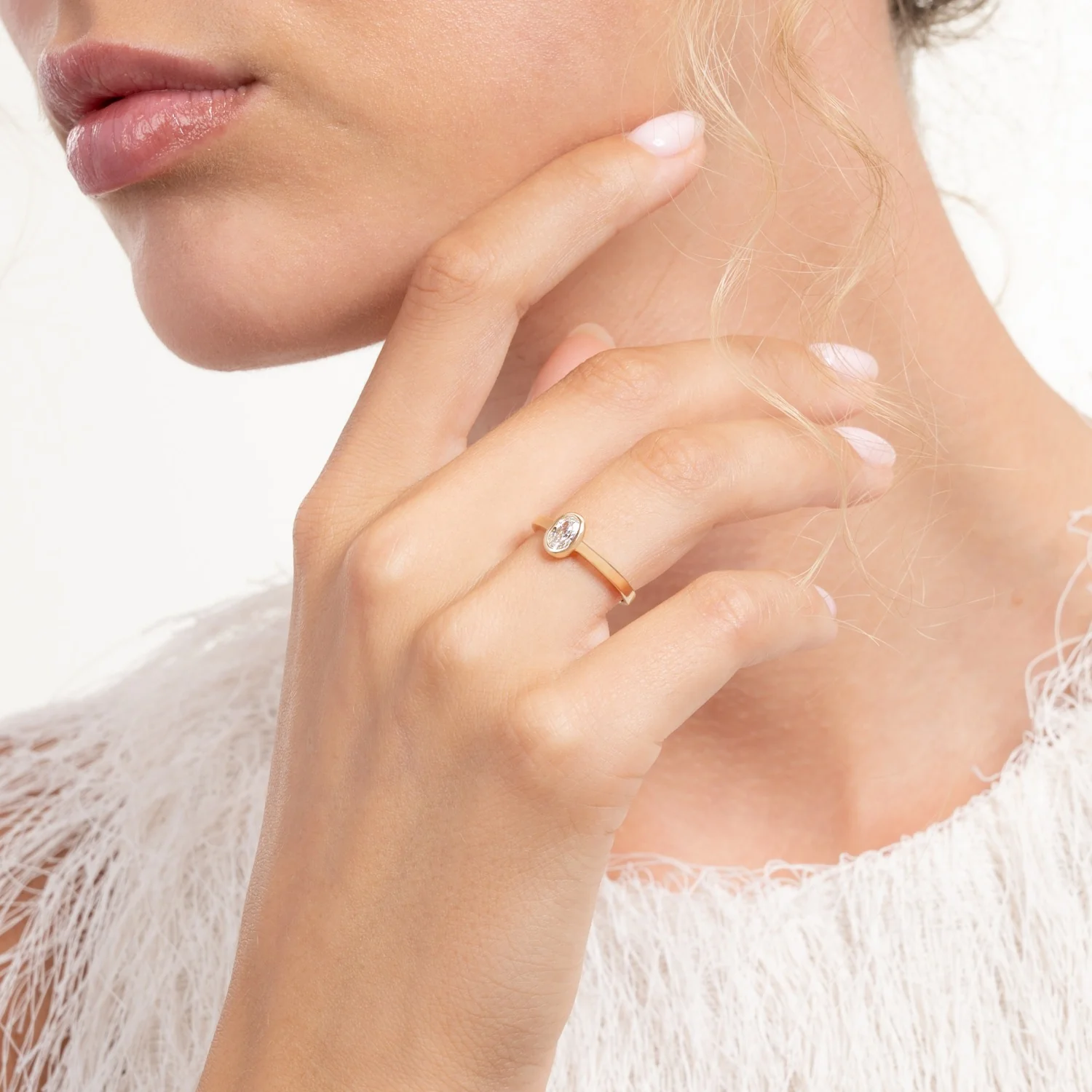 Isabel Bernard Le Marais Sophie 14 Karat Gold Ring With Zirconia Stone IB330116-58 - Image 2