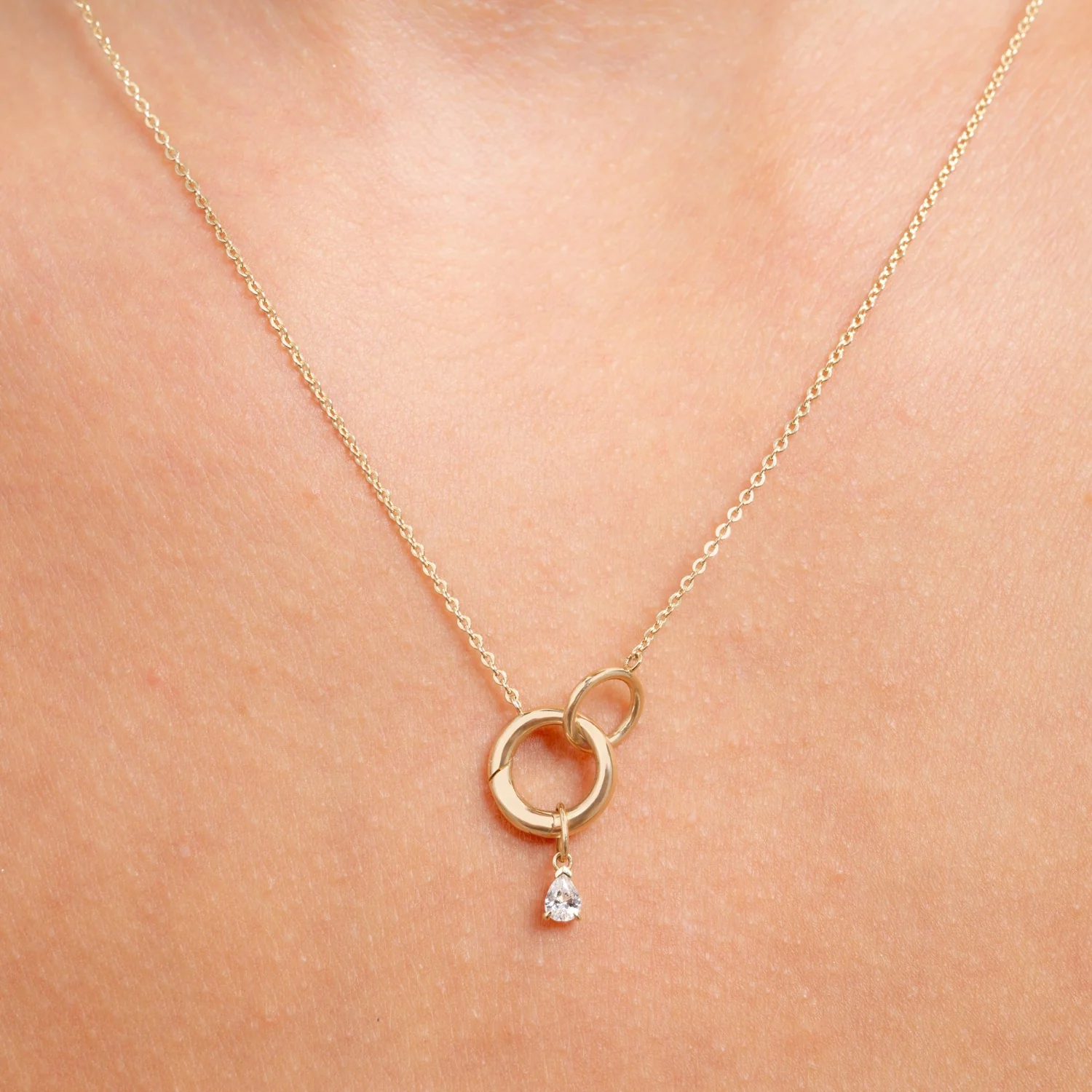 Isabel Bernard Le Marais Teardrop Zirconia 14 karat gold charm IB350062 - Image 2