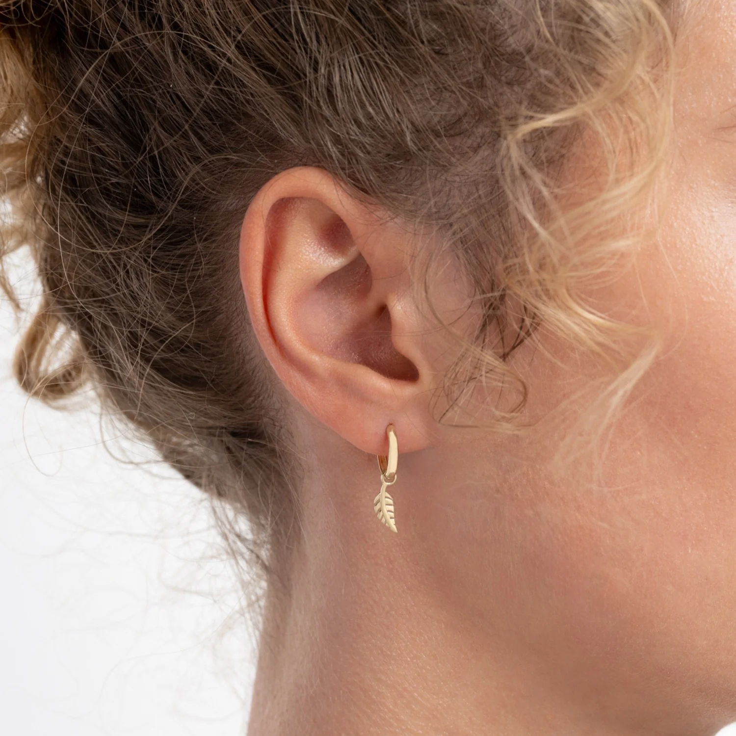 Isabel Bernard Monceau Giselle 14 Carat Golden Hoop Earrings IB360153 - Image 2
