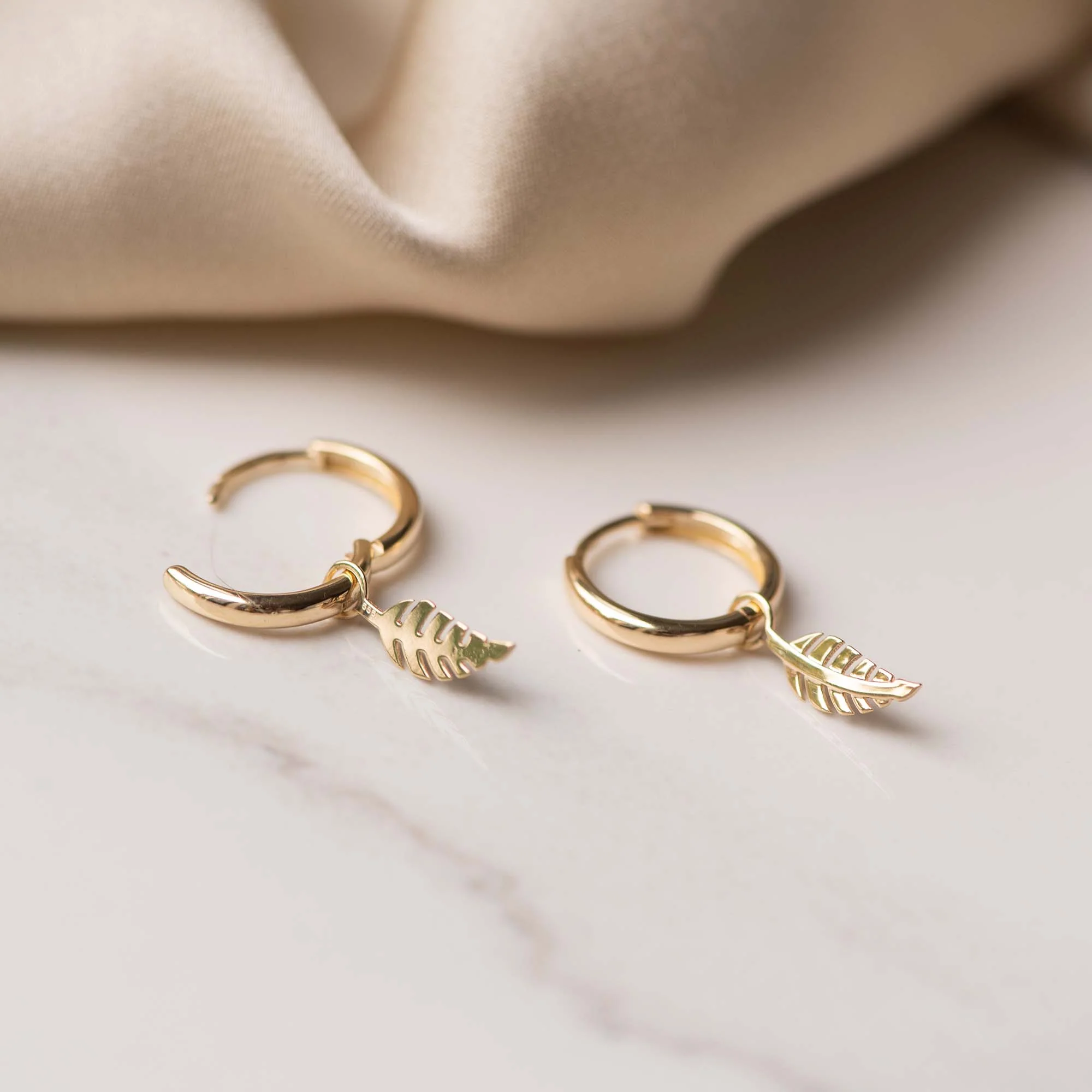 Isabel Bernard Monceau Giselle 14 Carat Golden Hoop Earrings IB360153 - Image 5