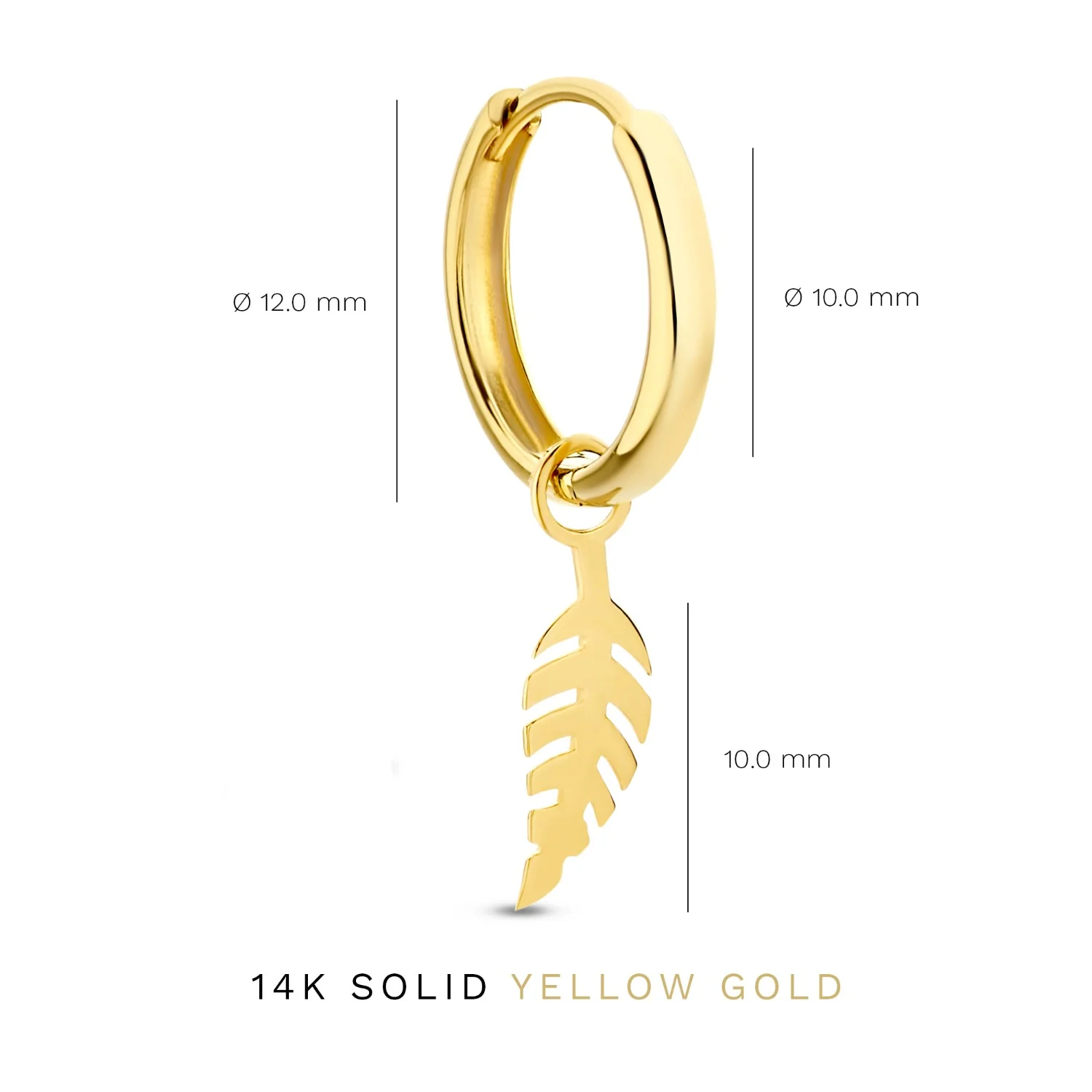 Isabel Bernard Monceau Giselle 14 Carat Golden Hoop Earrings IB360153 - Image 6
