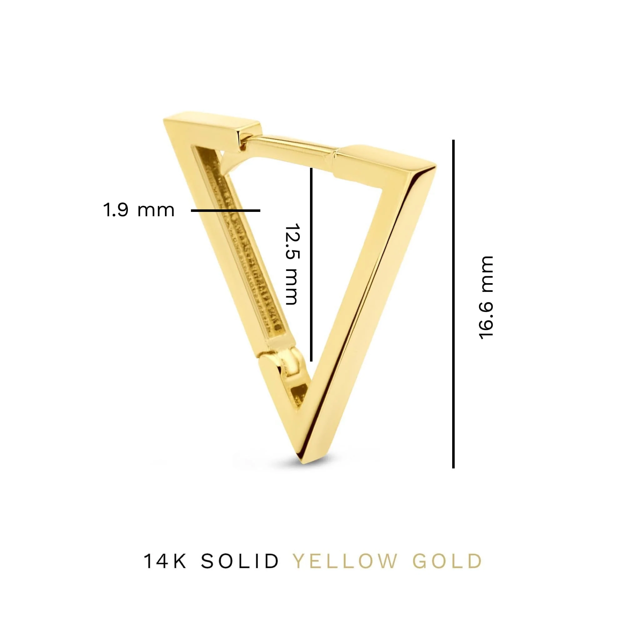 Isabel Bernard Monceau Jolie 14 Carat Golden Driehoekjes Earrings IB360253 - Image 4