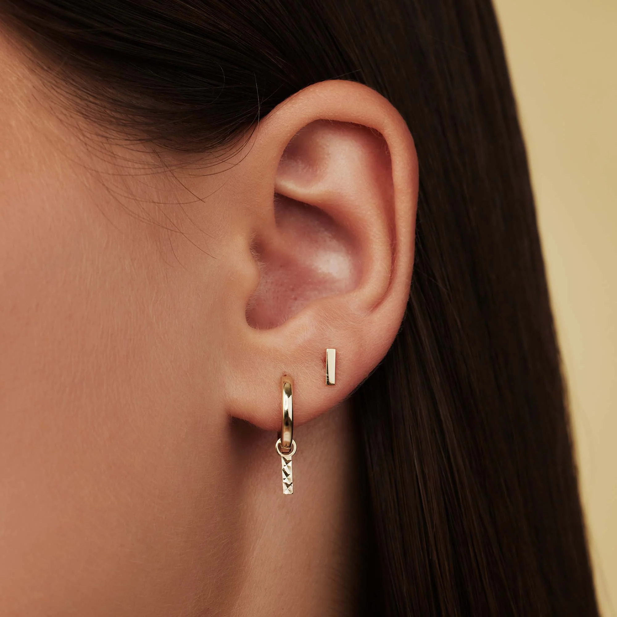 Isabel Bernard Monceau Josephine 14 Carat Golden Ear Studs IB360147 - Image 2