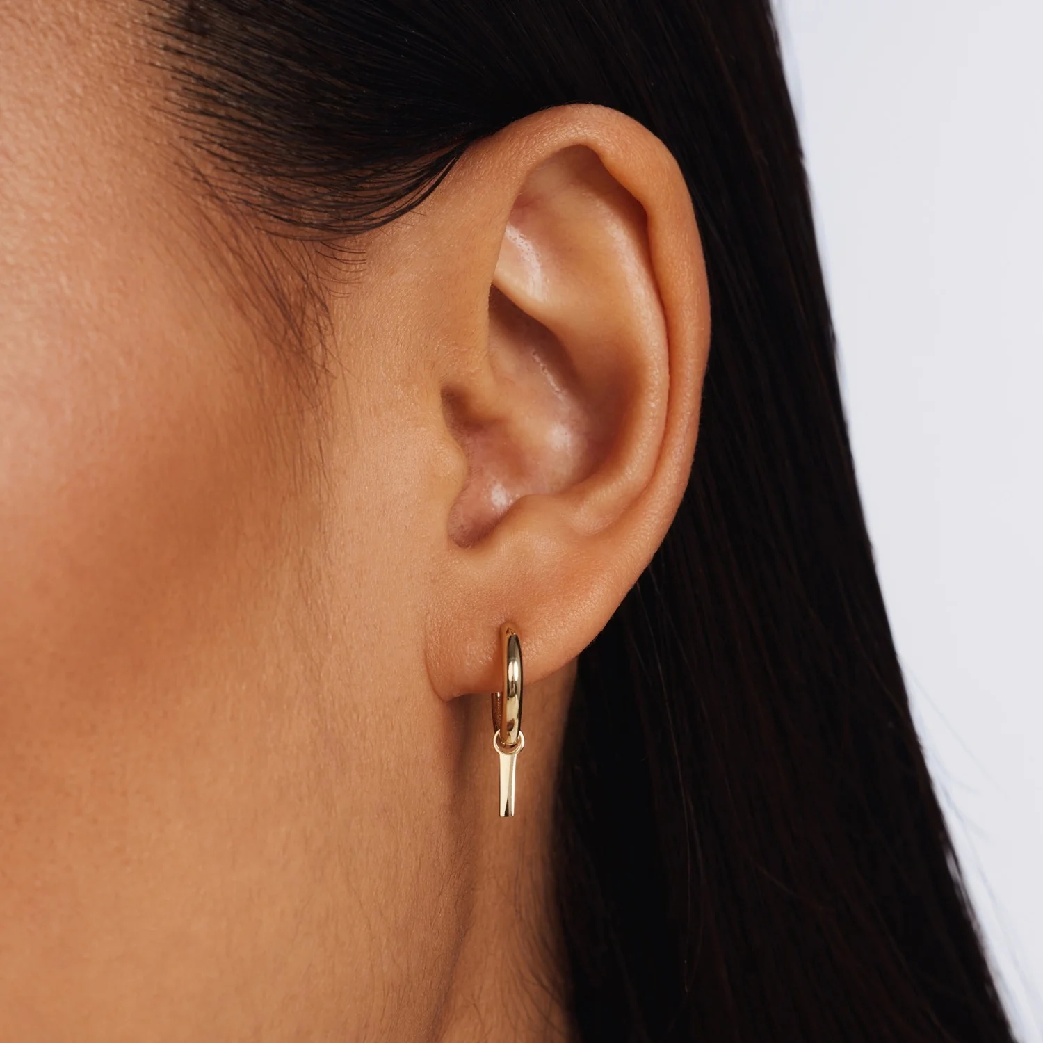 Isabel Bernard Monceau Josephine 14 Carat Golden Hoop Earrings IB360152 - Image 3